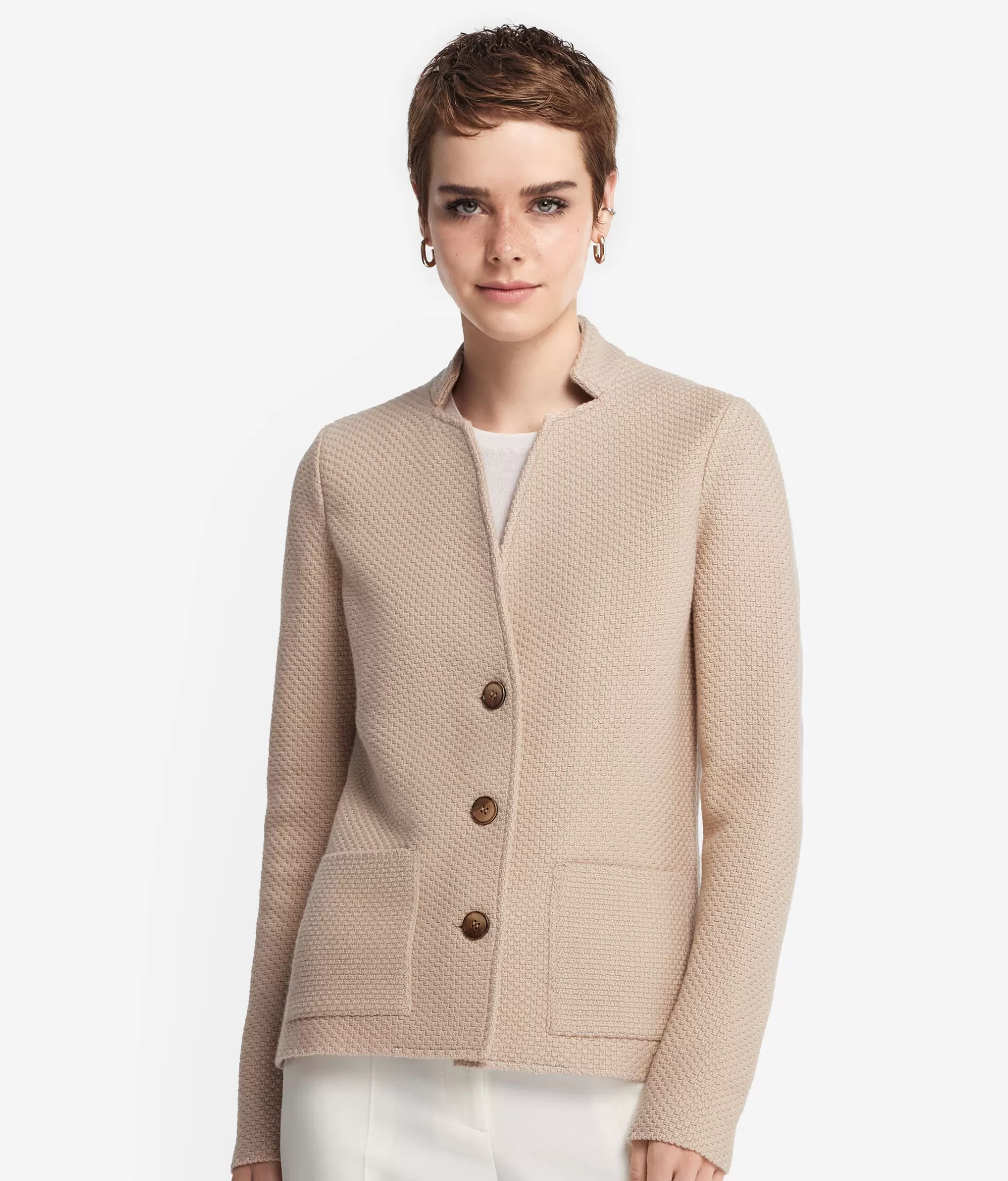 Online Falconeri Basket Weave Jacket natural -8646 - light vanilla