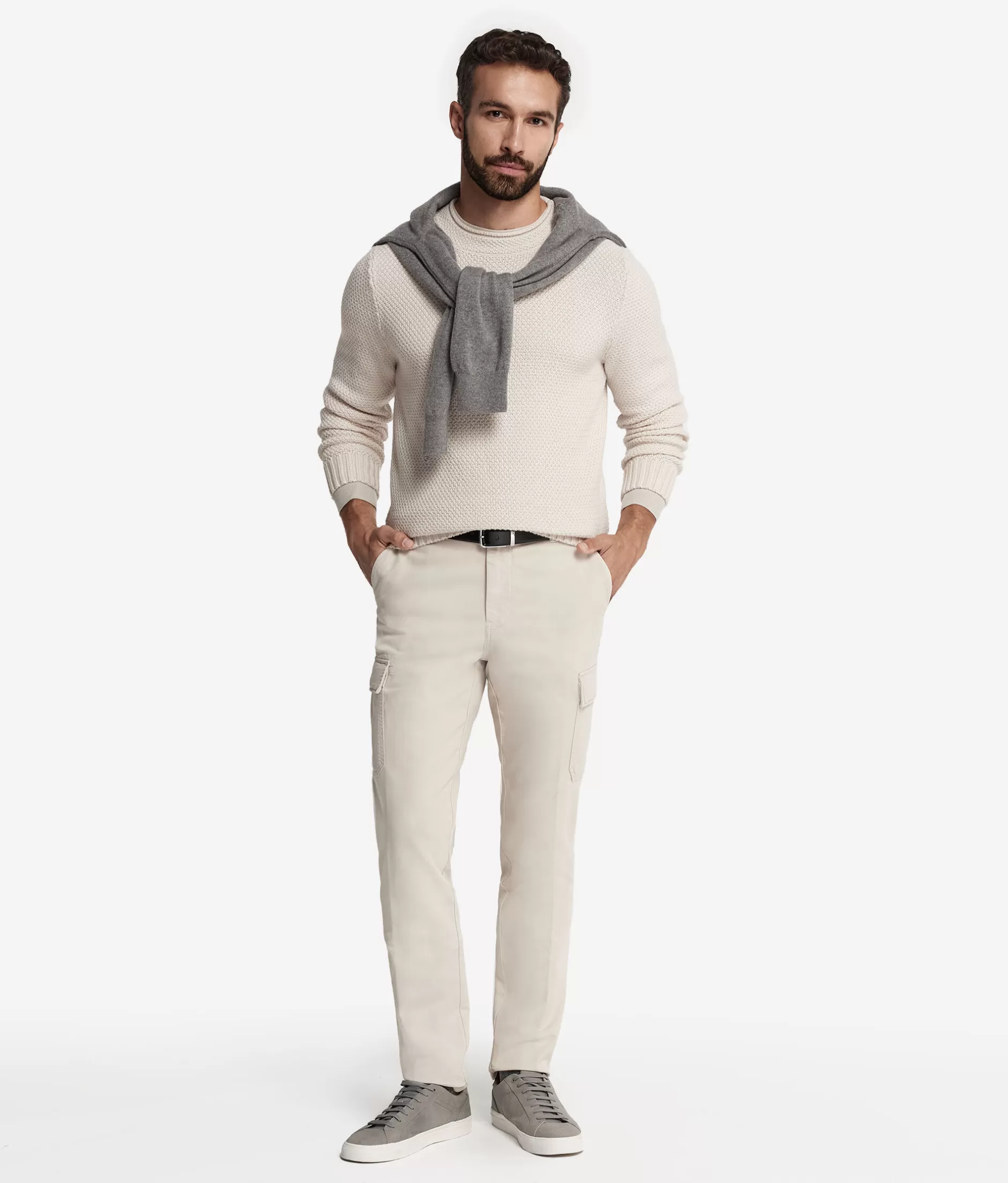 Best Sale Falconeri Cargo Pants white -8756 - garment-dyed alabaster