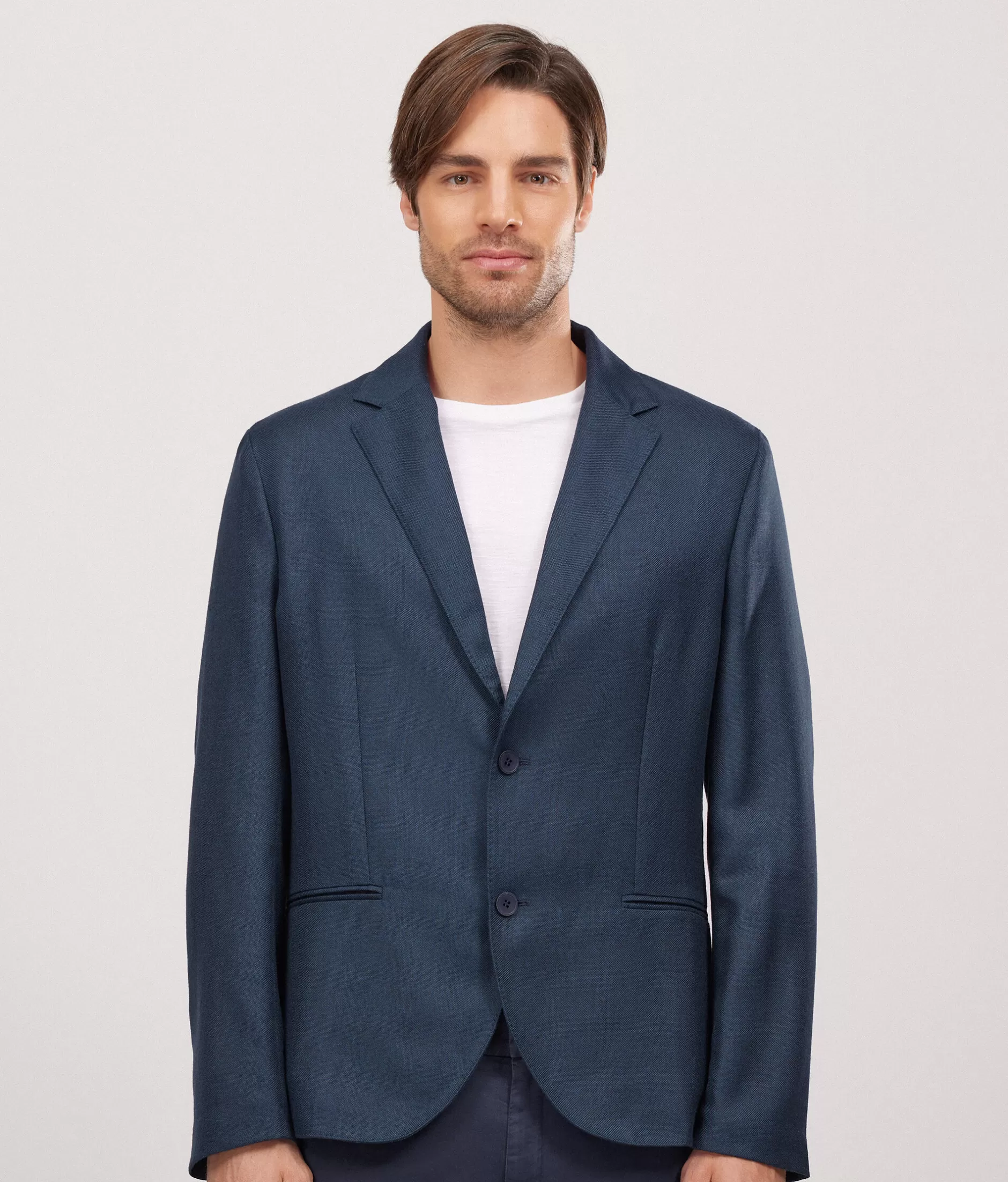 New Falconeri Cashmere And Silk Jacket blue -8019 - blue