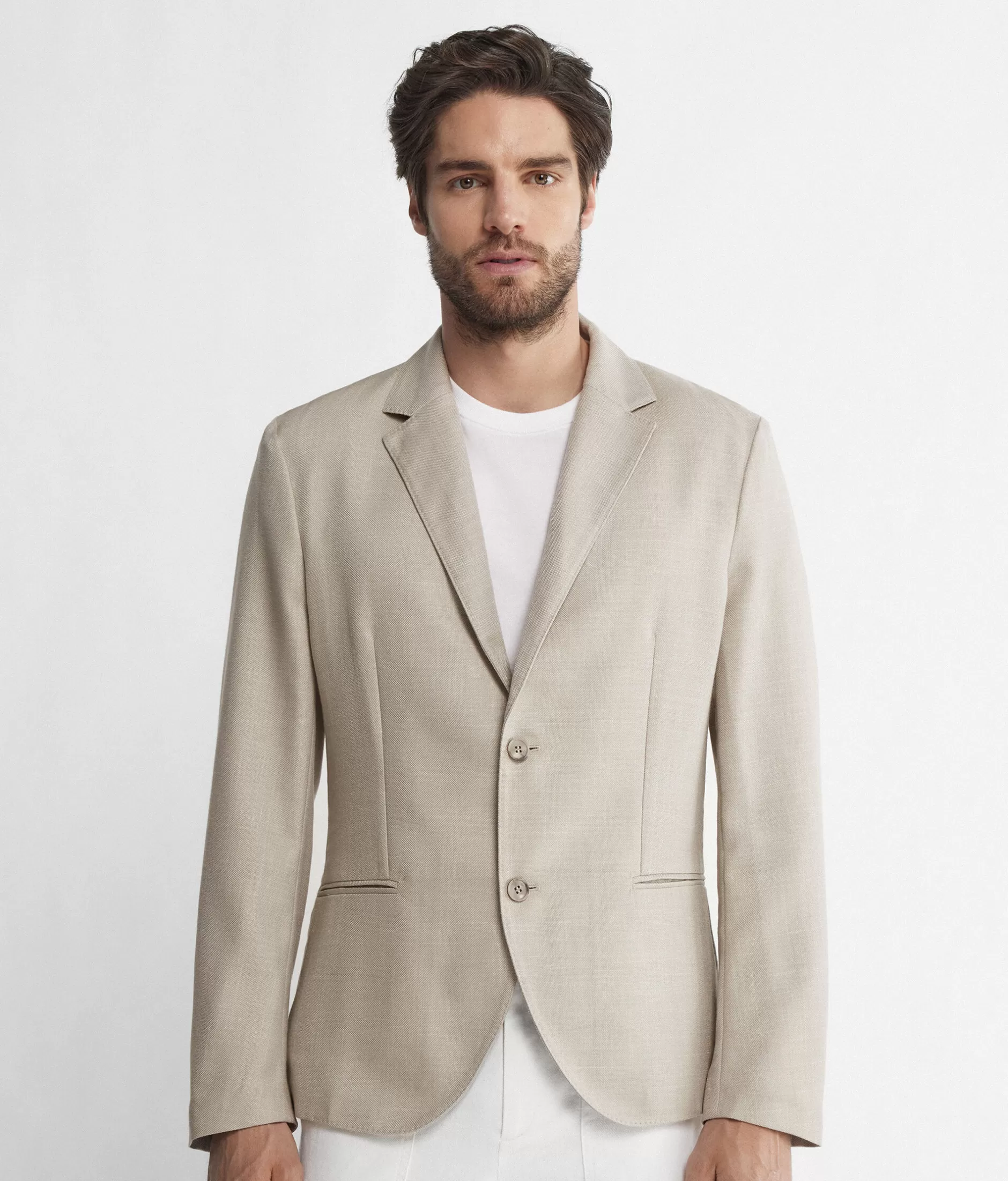 Shop Falconeri Cashmere And Silk Jacket natural -8111 - sand-colored beige