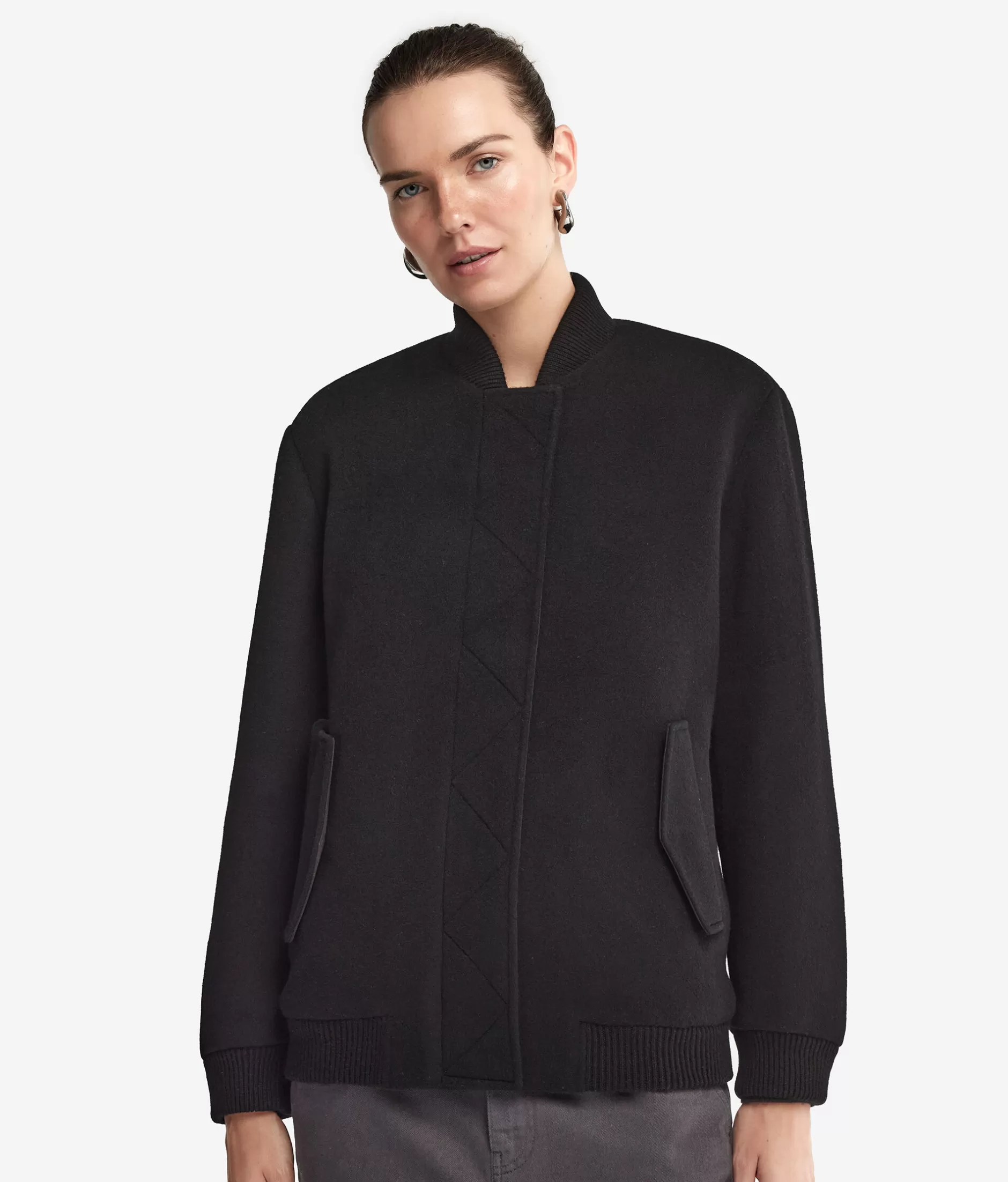 Discount Falconeri Cashmere Bomber Jacket black -9107 - black