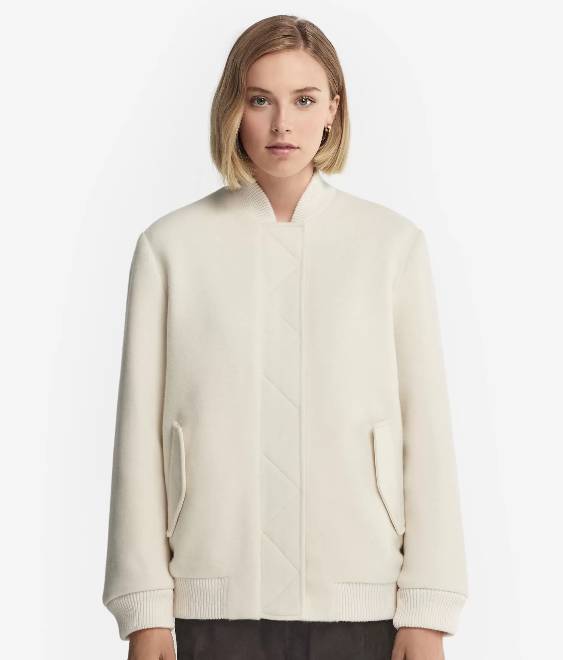 Hot Falconeri Cashmere Bomber Jacket white -8005 - bow