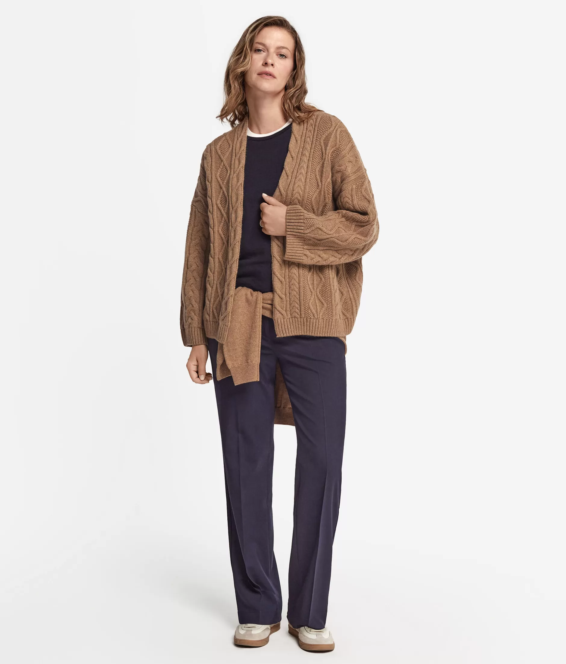 Outlet Falconeri Cashmere Cape With Alternating Cable-knit Stitch Pattern natural -8685 - rum