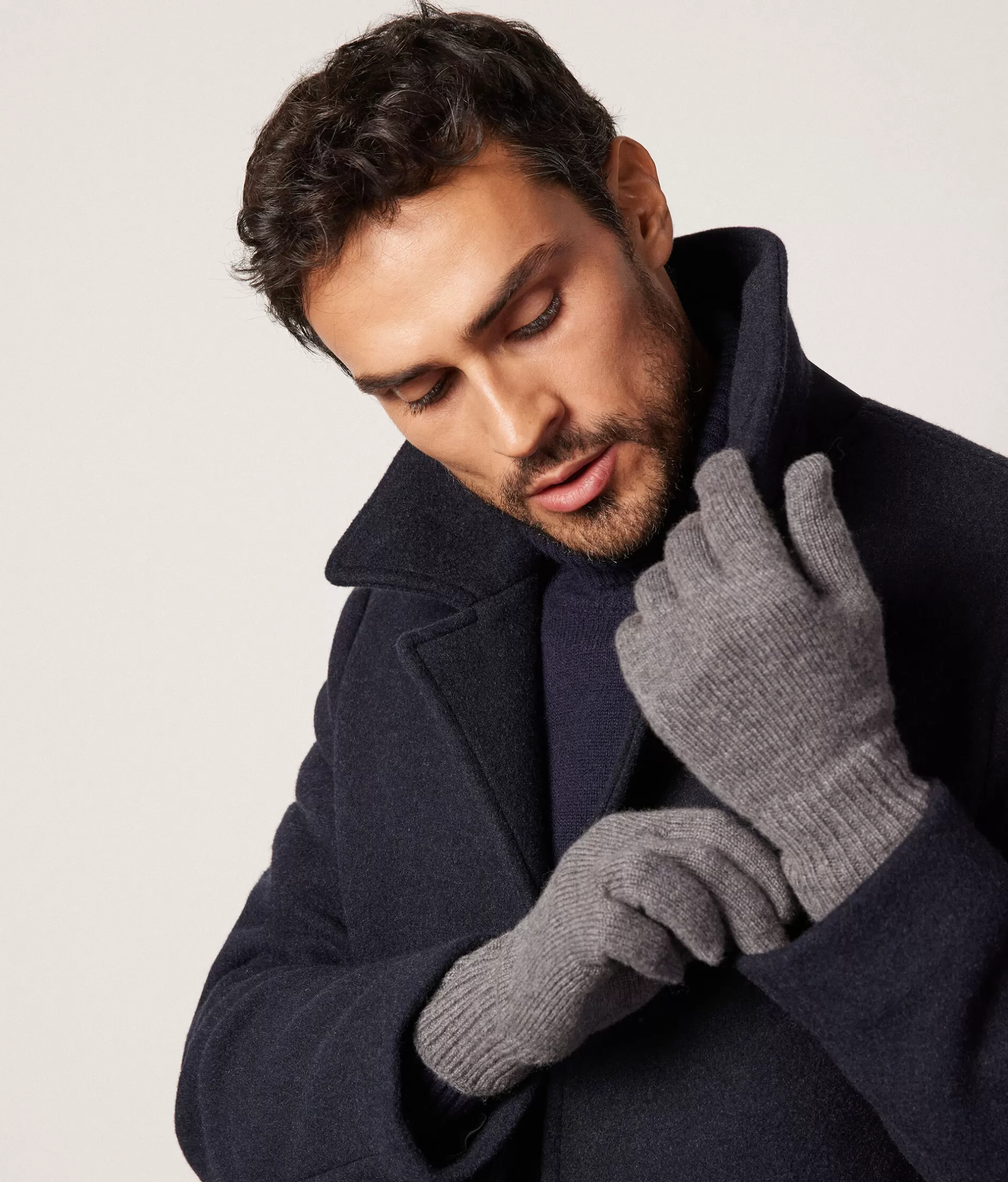 Online Falconeri Cashmere Gloves grey -9108 - dark grey melange