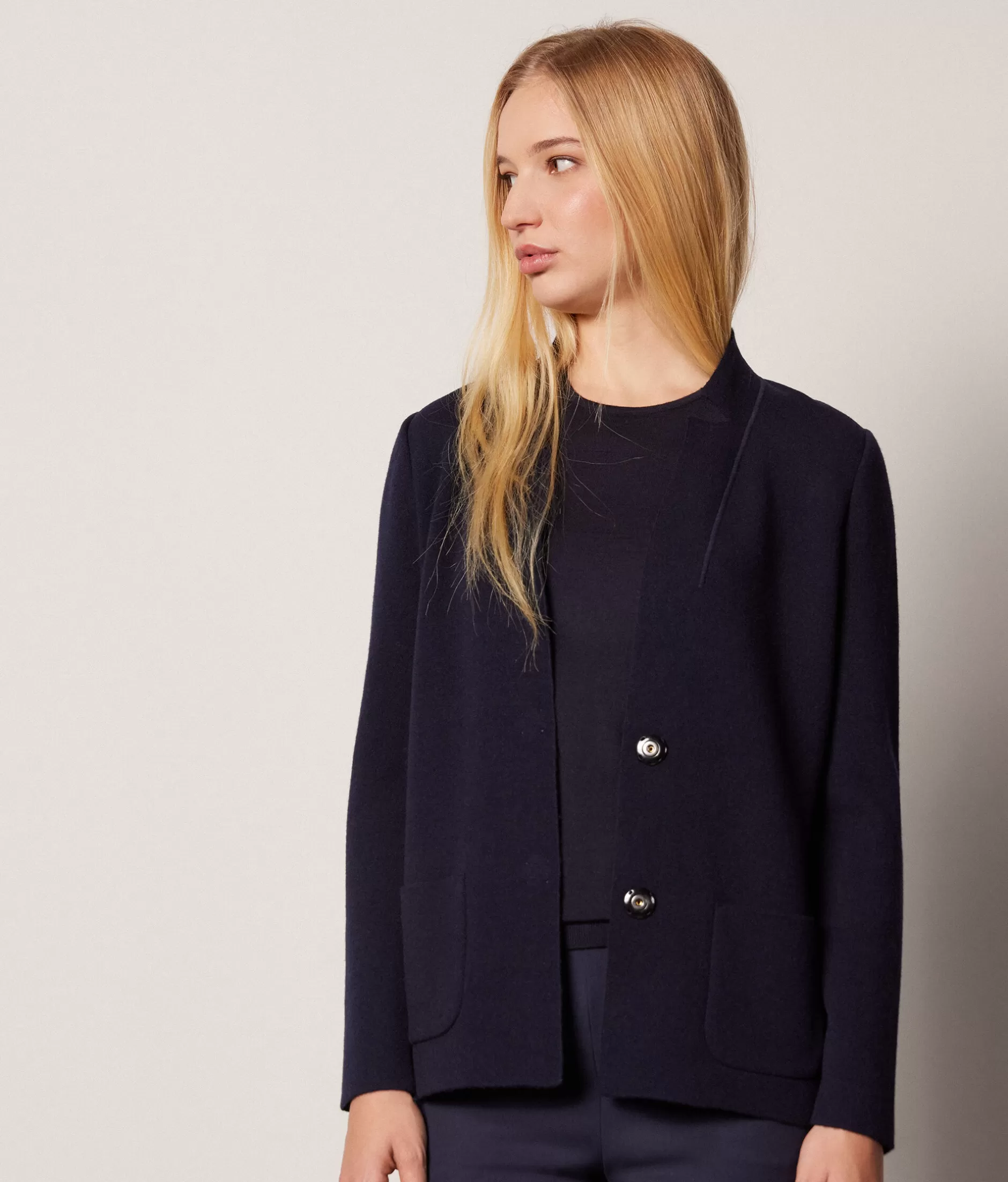 Clearance Falconeri Cashmere Jacket blue -9400 - navy blue