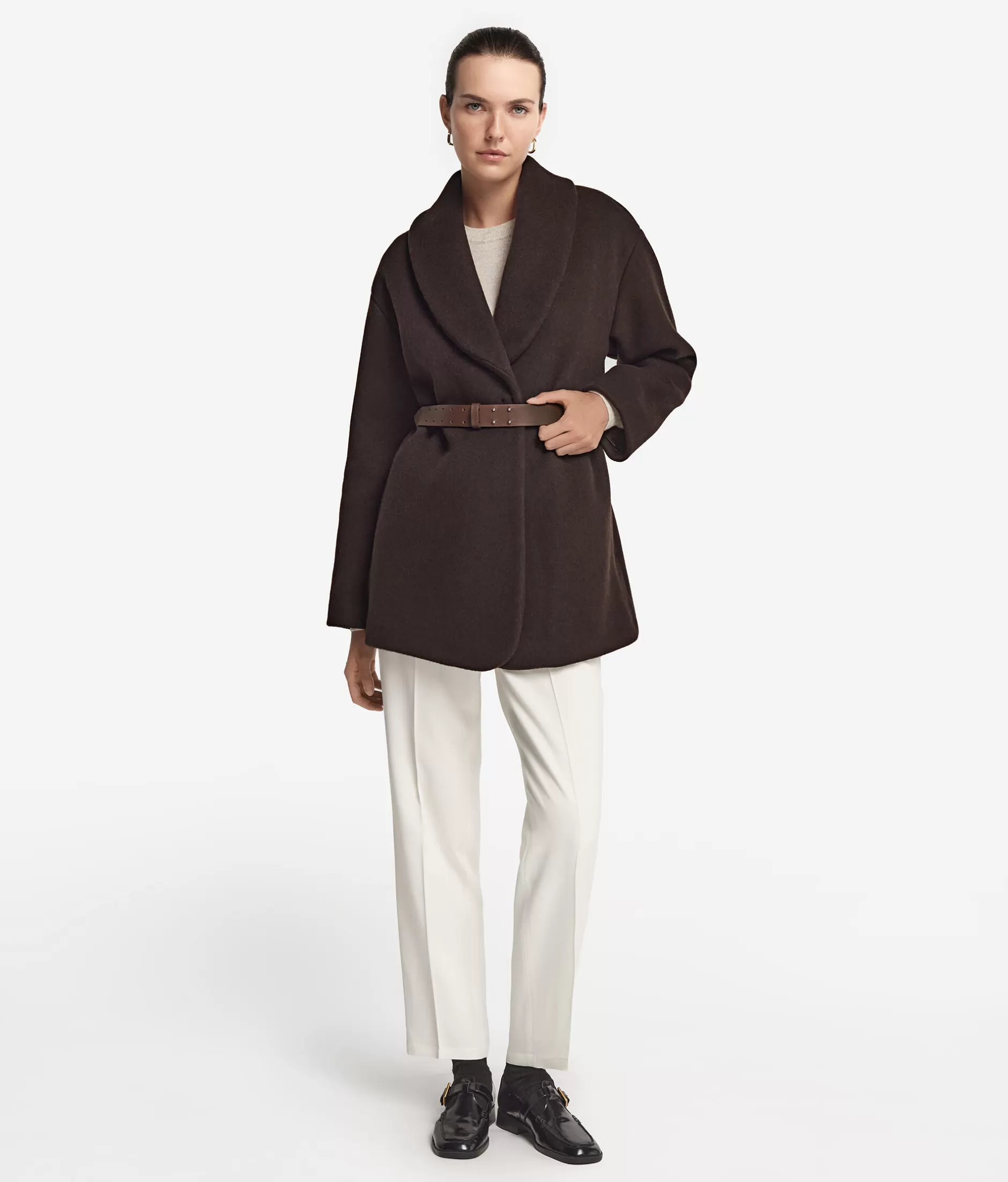 Store Falconeri Cashmere Shawl Coat natural -8051 - brown