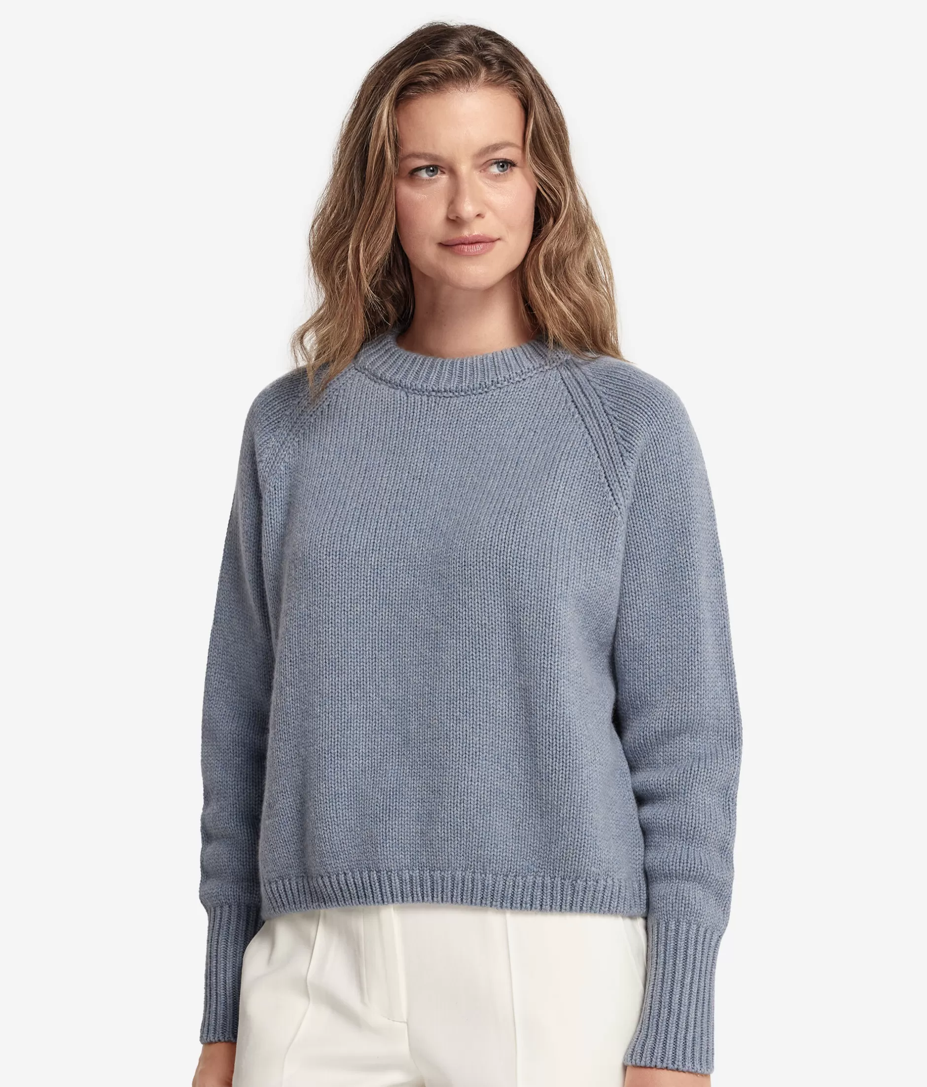 Cheap Falconeri Cashmere Tricot Crewneck Sweater light blue -9078 - niagara