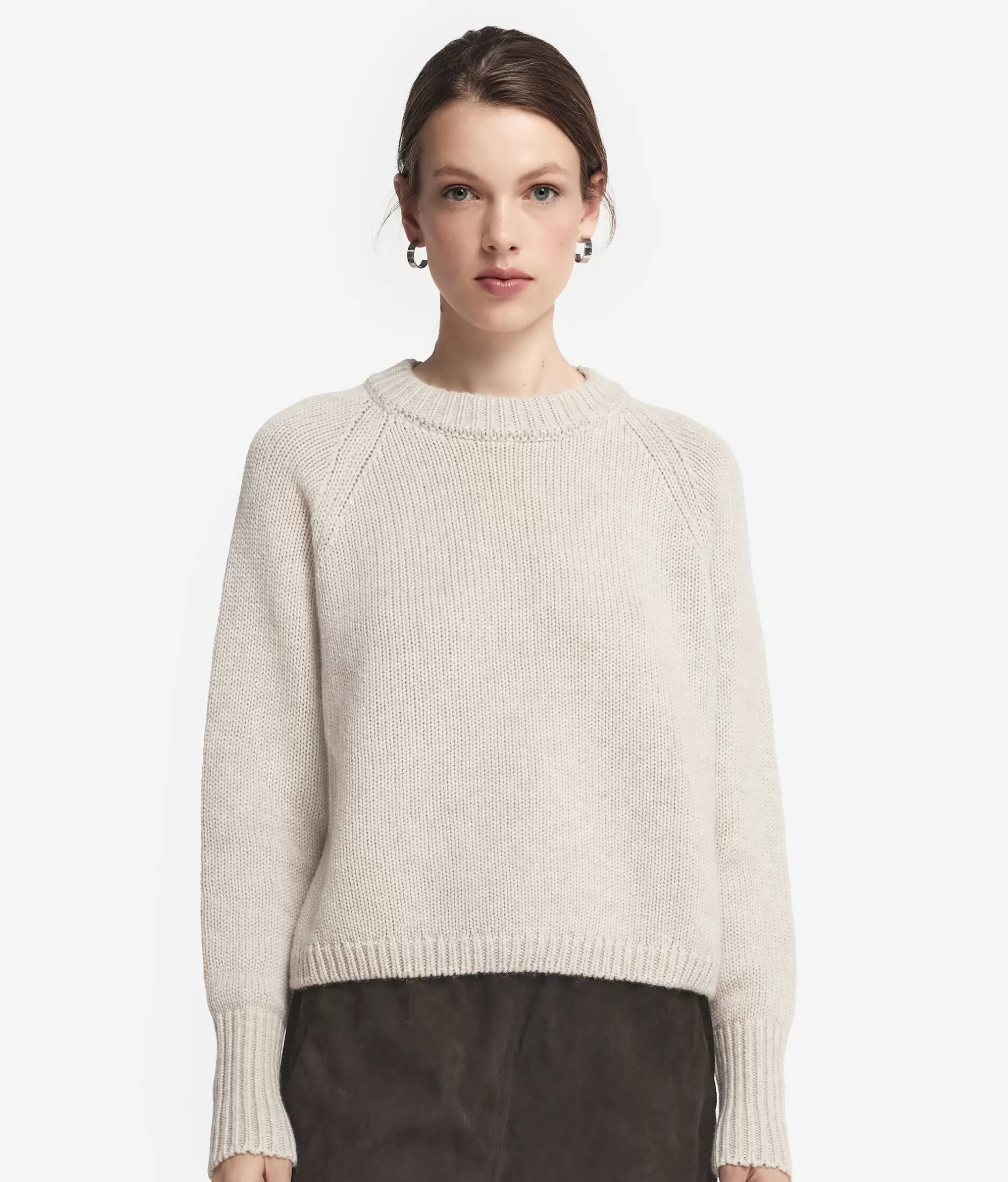 Hot Falconeri Cashmere Tricot Crewneck Sweater natural -8176 - stone