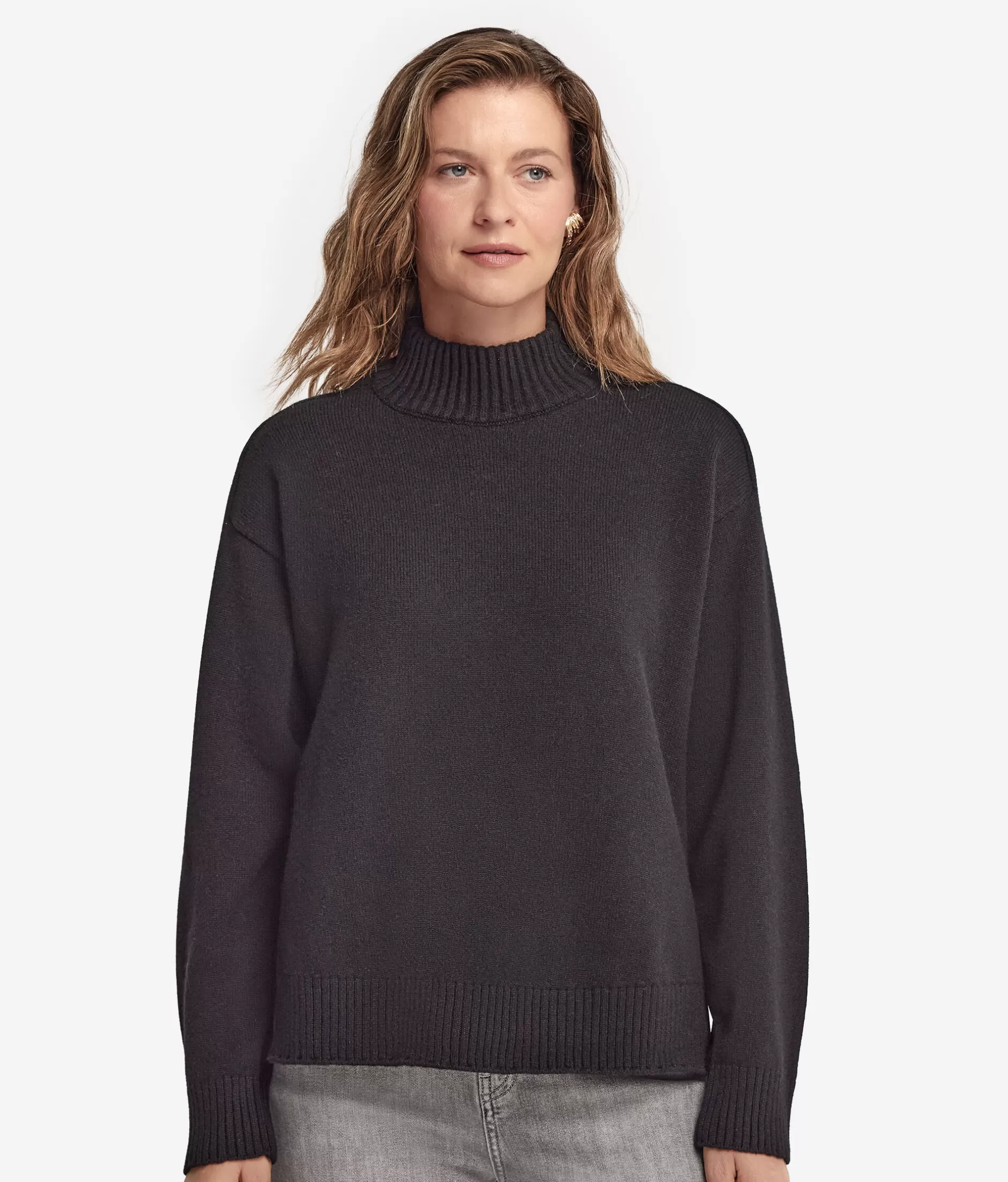 Cheap Falconeri Cashmere Turtleneck Sweater With Set-in Shoulders black -9107 - black