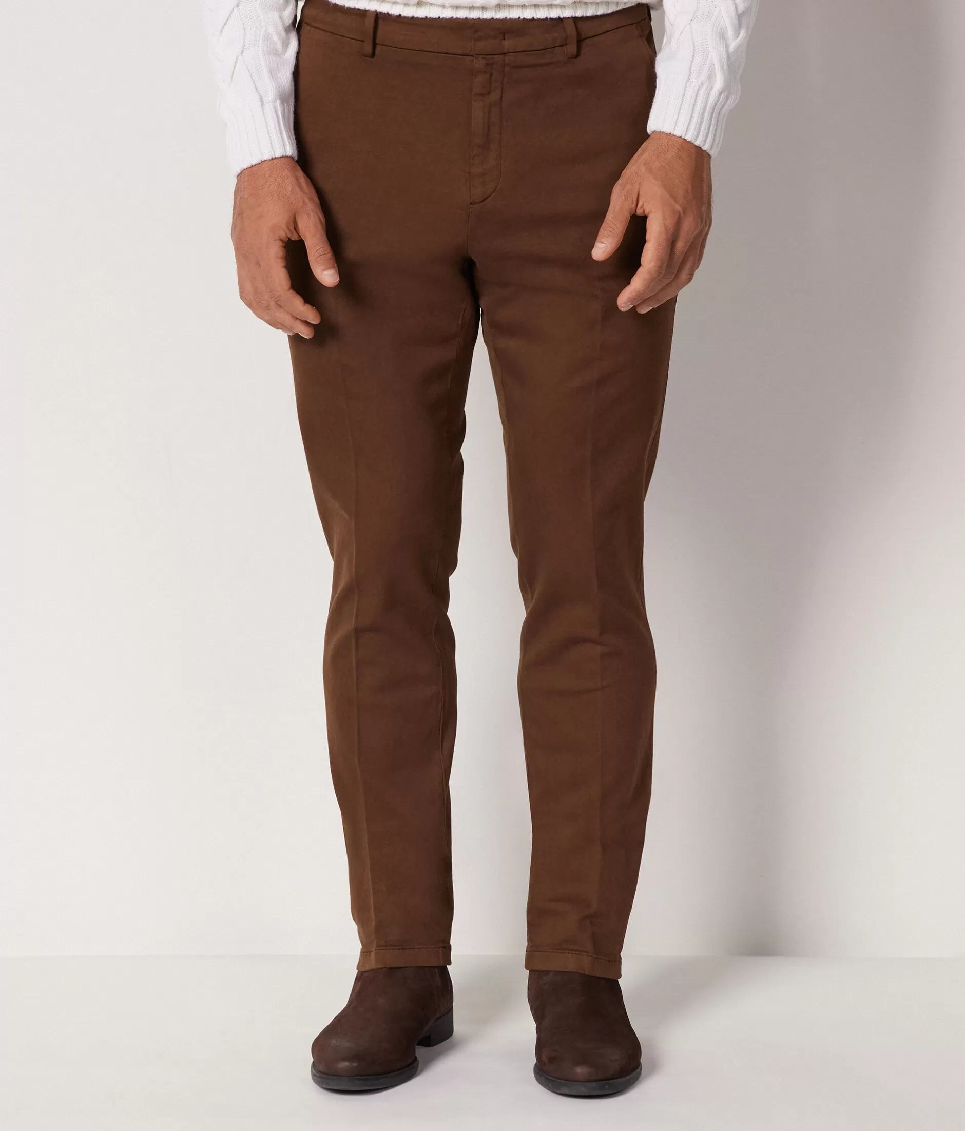 Fashion Falconeri Chino Pants brown -8425 - leather