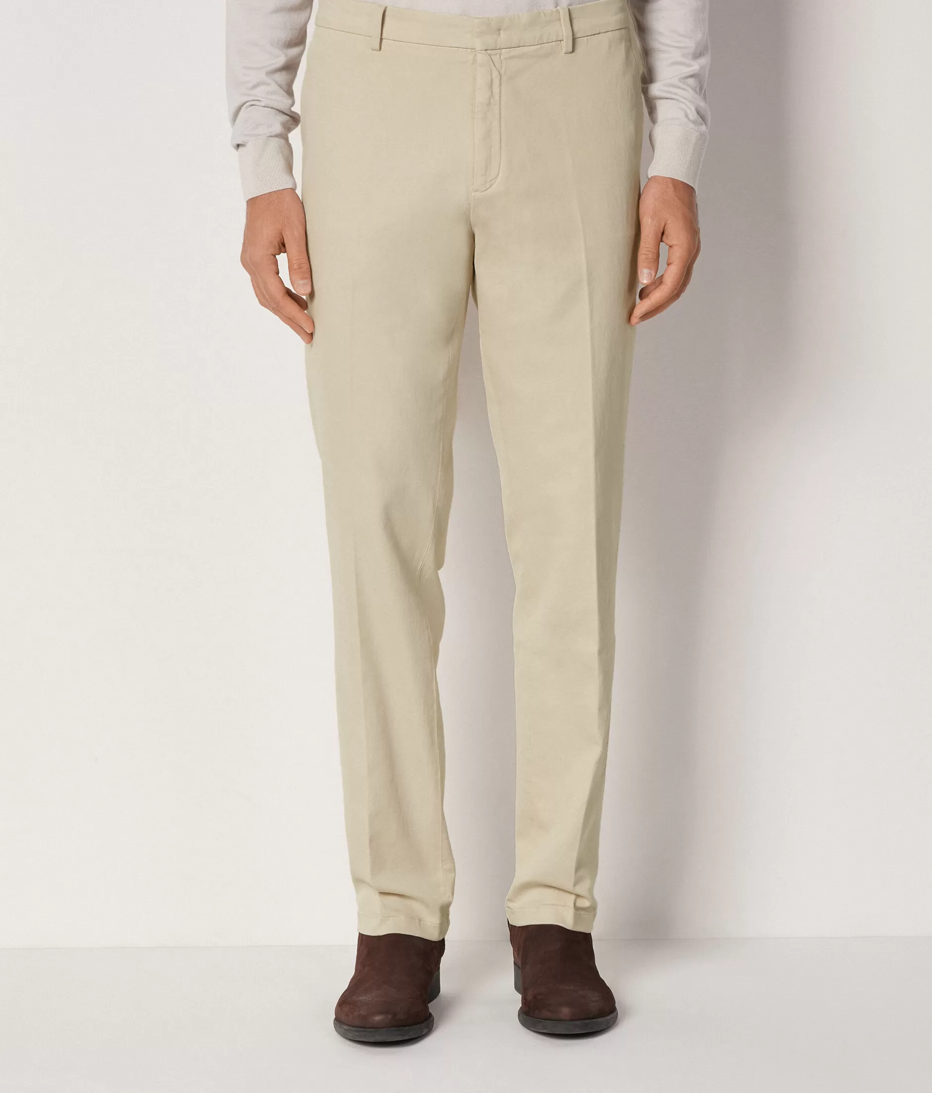 Outlet Falconeri Chino Pants white -8756 - garment-dyed alabaster