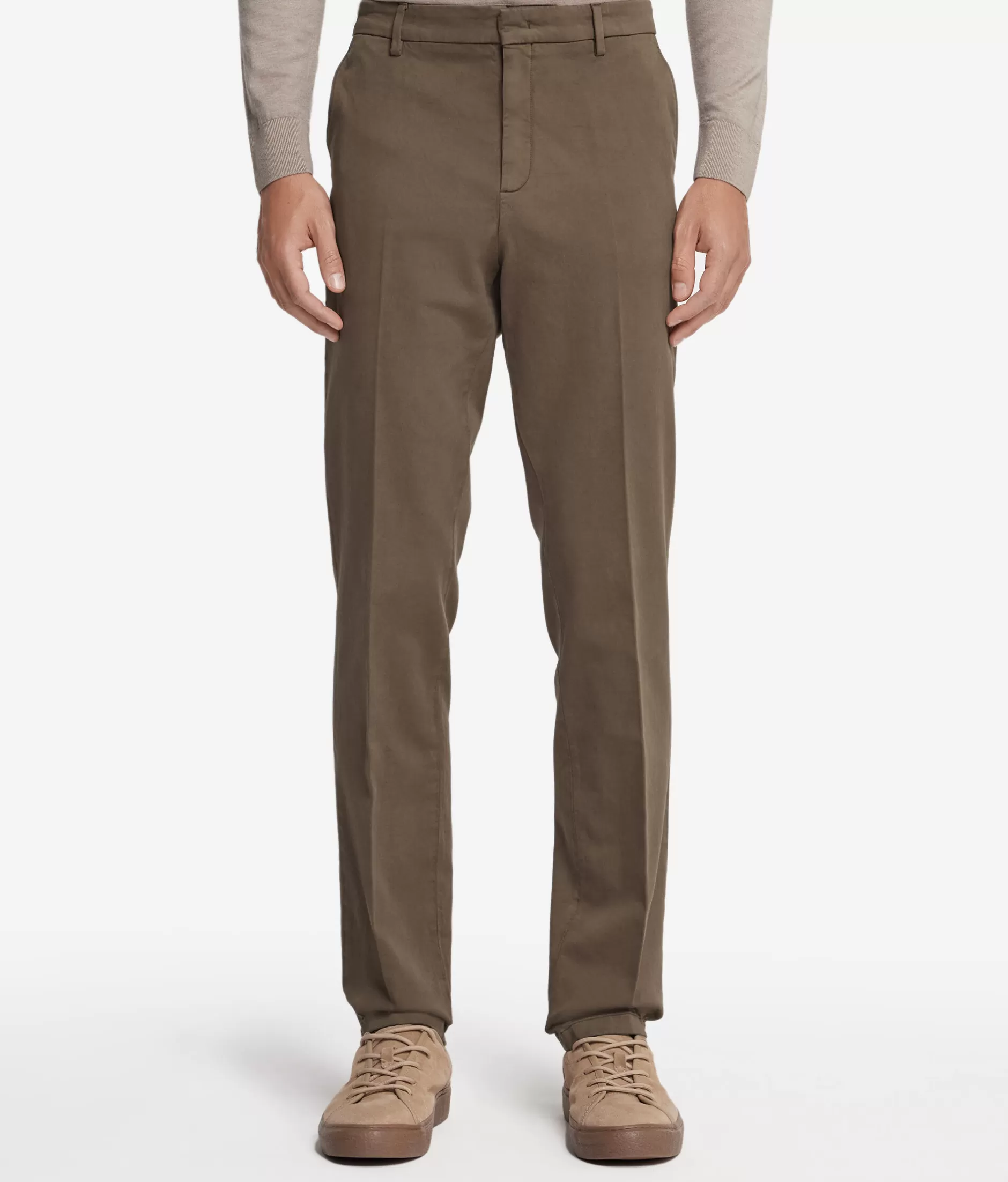 Online Falconeri Chino Pants brown -8838 - garment-dyed walnut