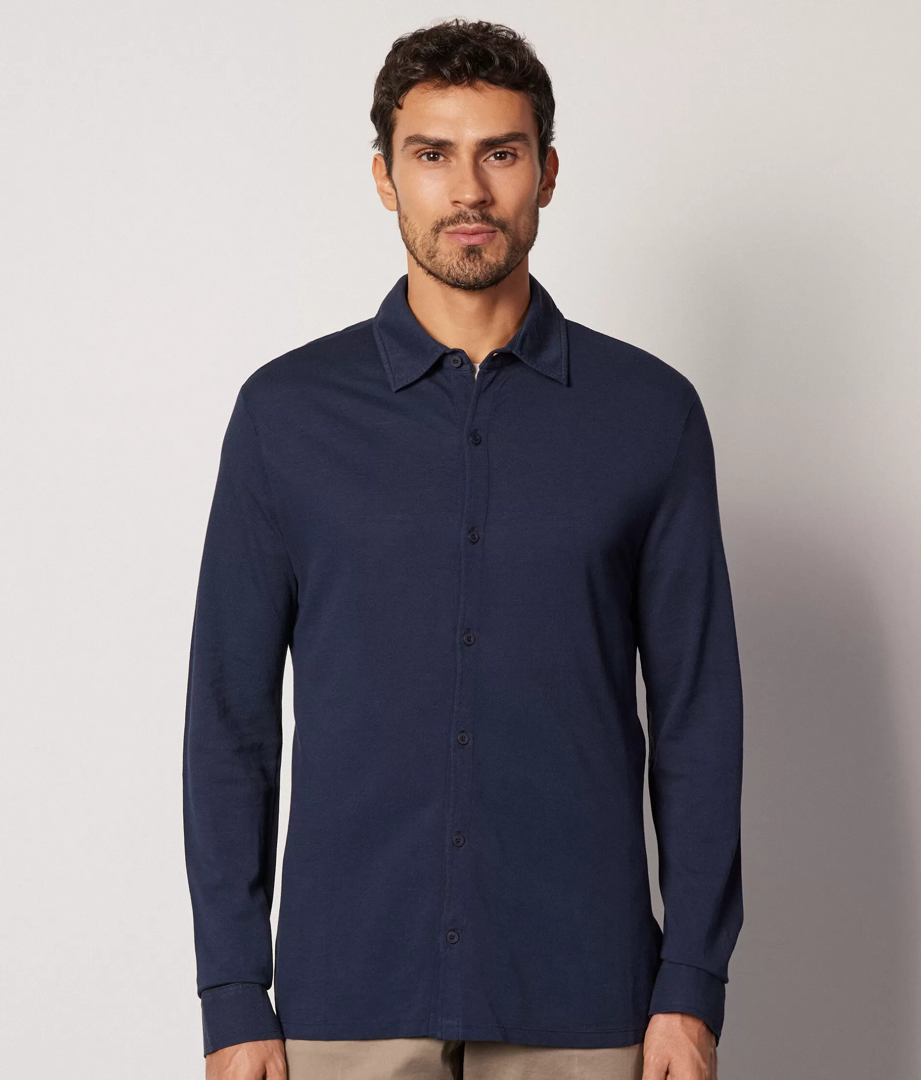 Flash Sale Falconeri Cotton And Silk Piqué Shirt blue -9400 - navy blue