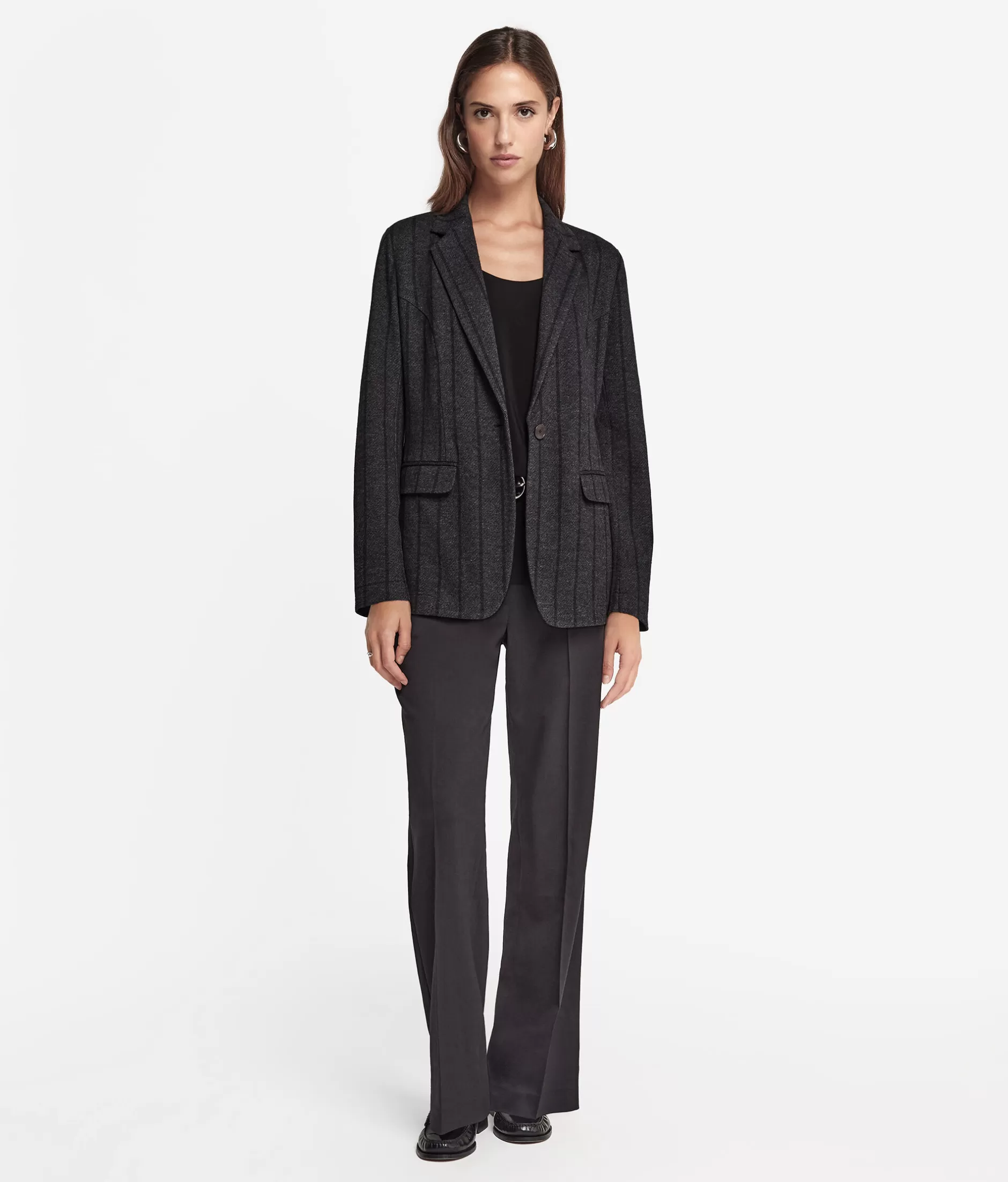 Clearance Falconeri Cotton And Wool Pinstriped Jacket grey -8000 - anthracite