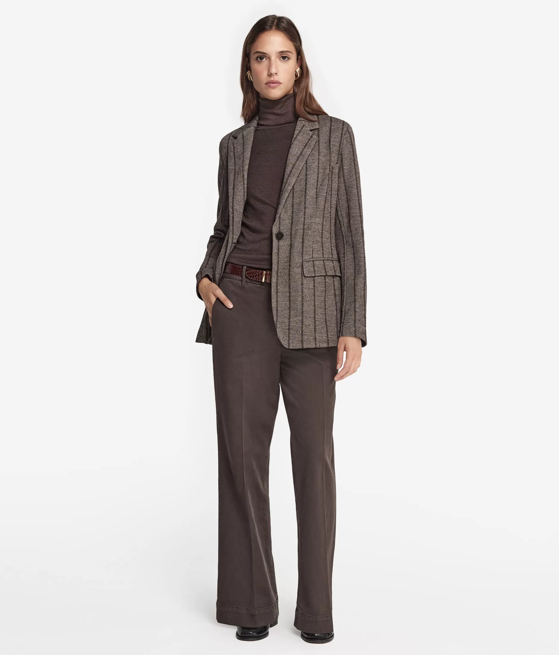 Best Sale Falconeri Cotton And Wool Pinstriped Jacket natural -8051 - brown