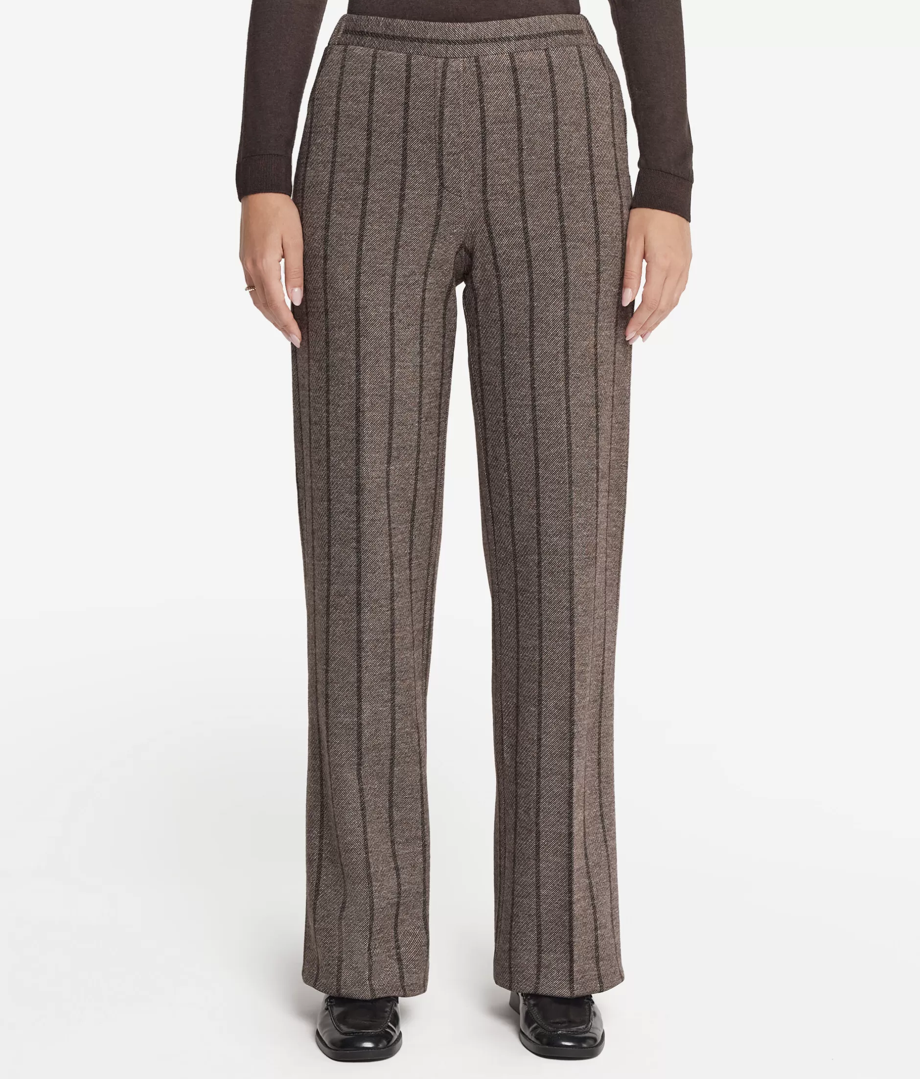 Clearance Falconeri Cotton And Wool Pinstriped Palazzo Pants natural -8051 - brown