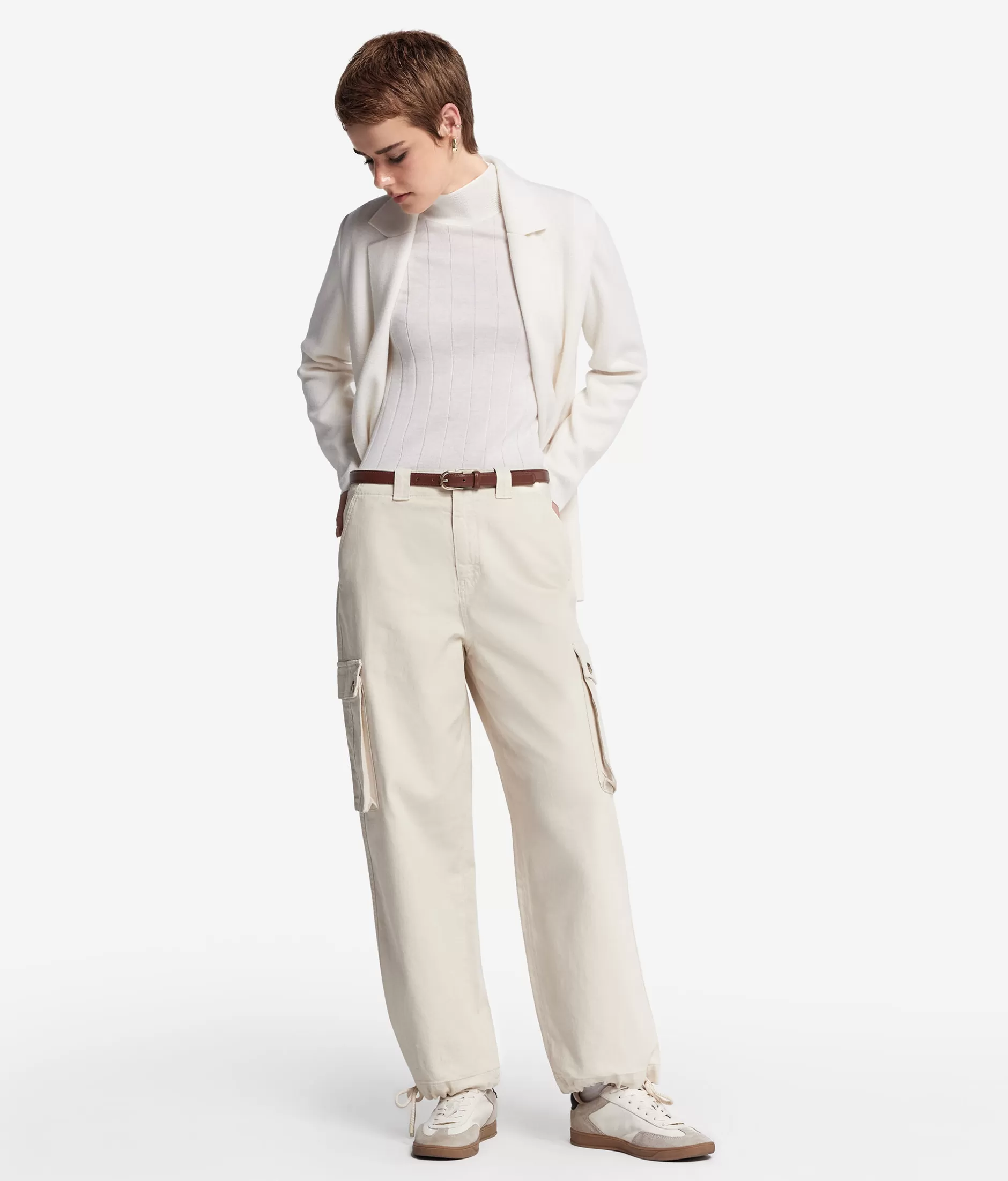 Online Falconeri Cotton Cargo Pants natural -8988 - burro