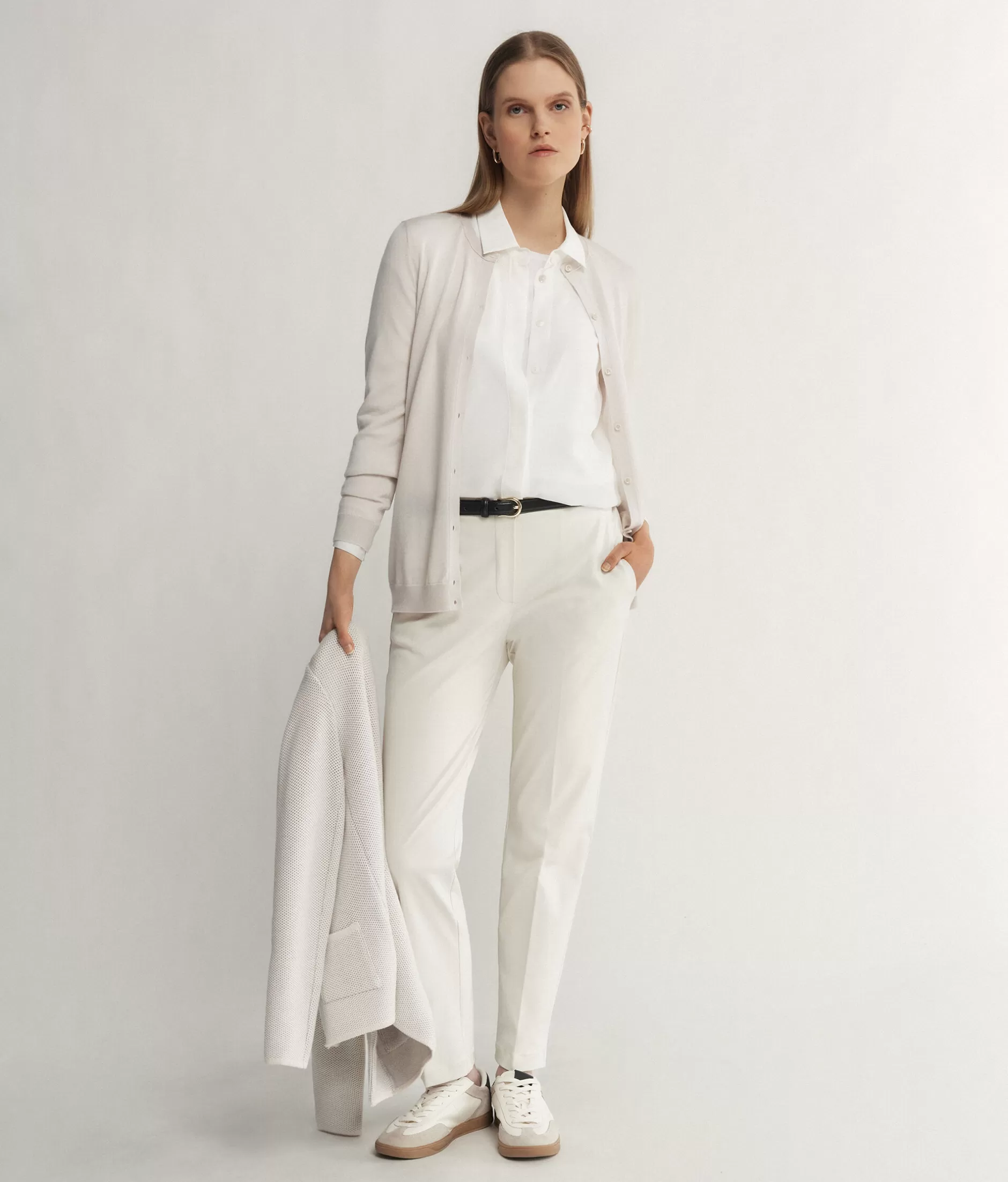 Discount Falconeri Cotton Cigarette Pants natural -8475 - salt