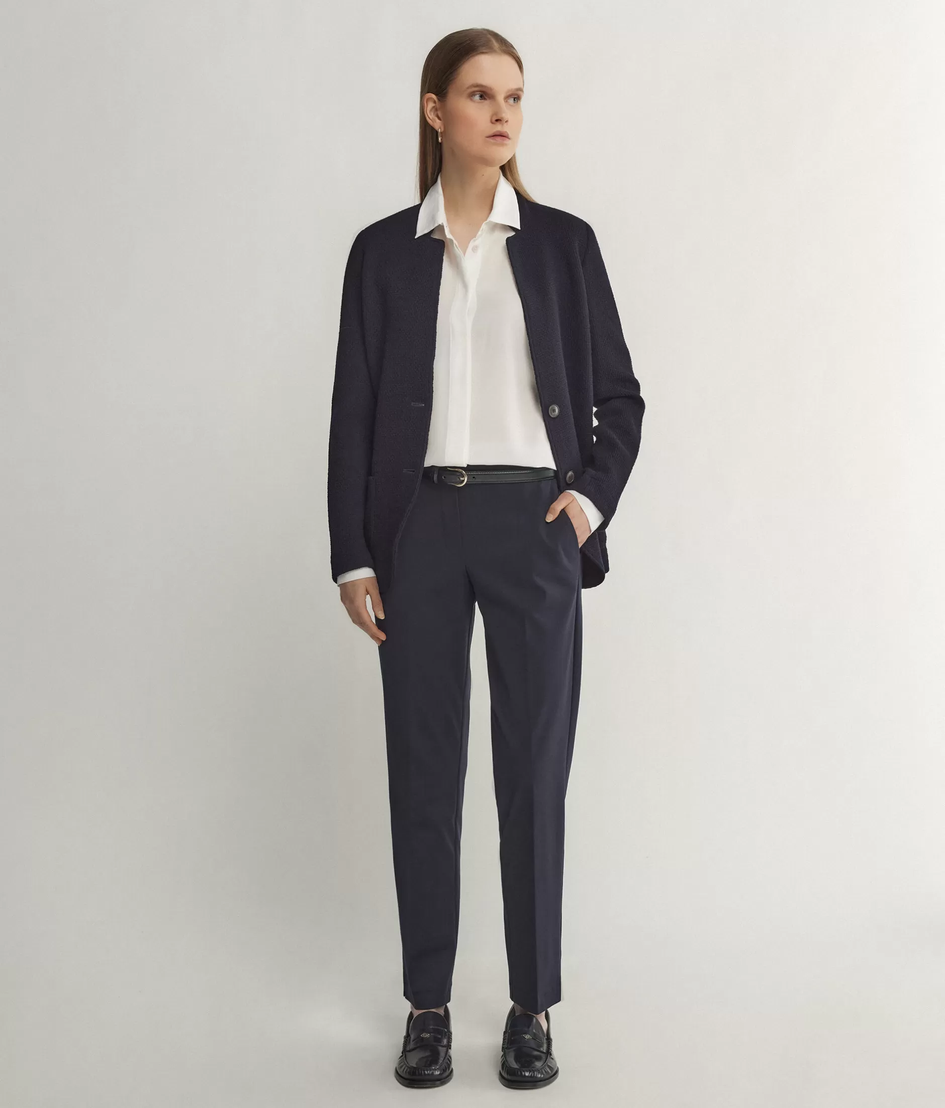 Best Falconeri Cotton Cigarette Pants blue -9400 - navy blue