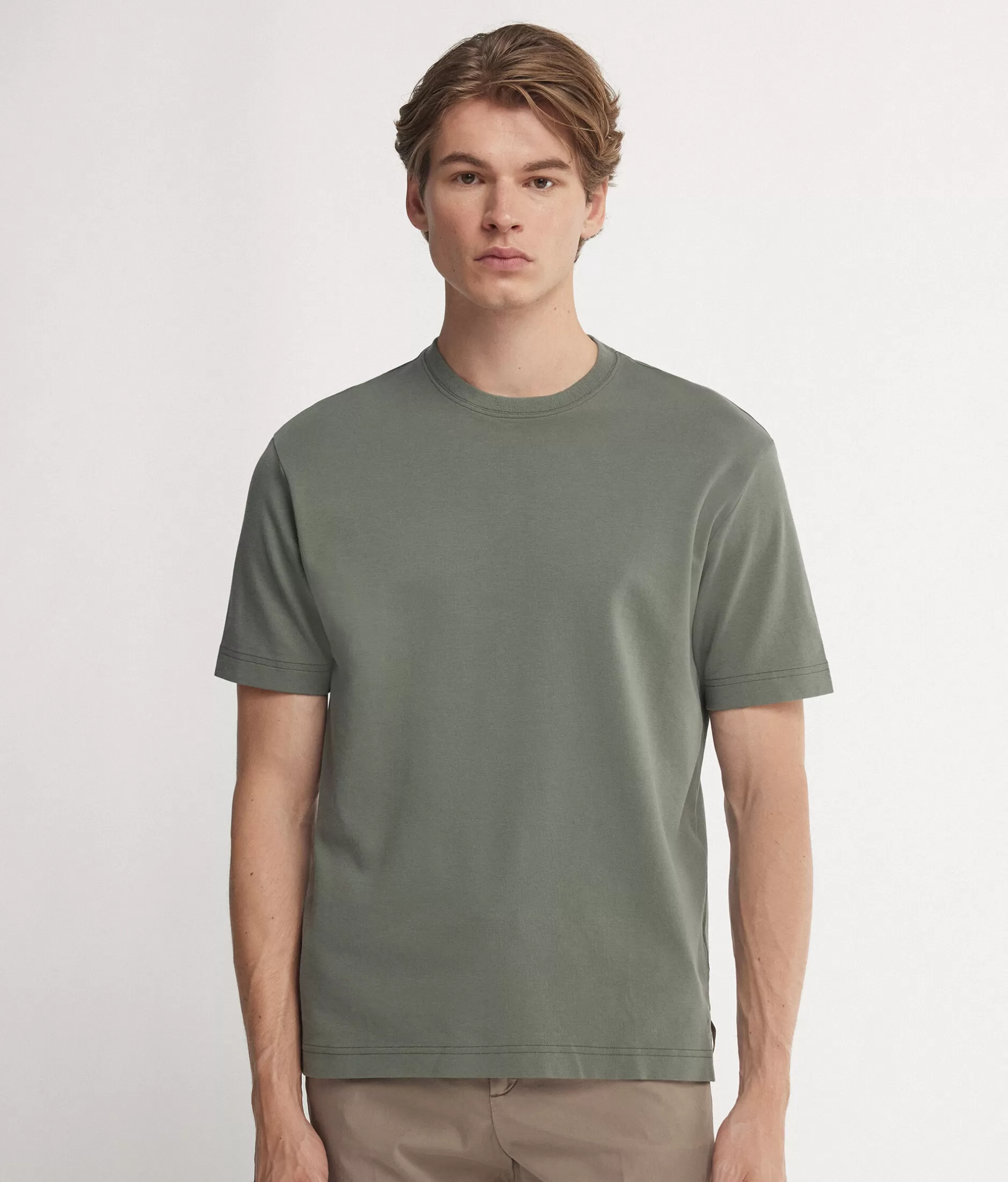 Cheap Falconeri Cotton Jersey Crewneck T-shirt green -8976 - laurel green