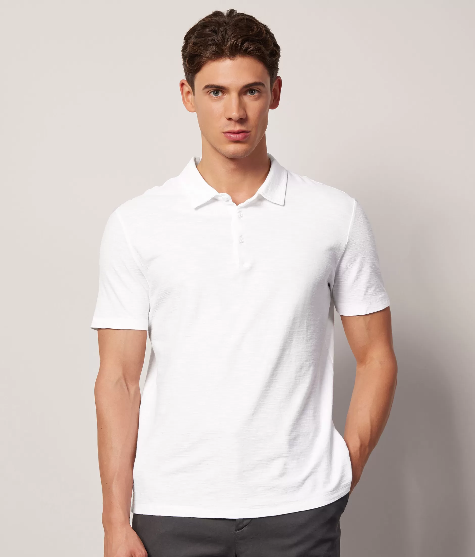 Shop Falconeri Cotton Twist Polo Shirt white -8078 - white