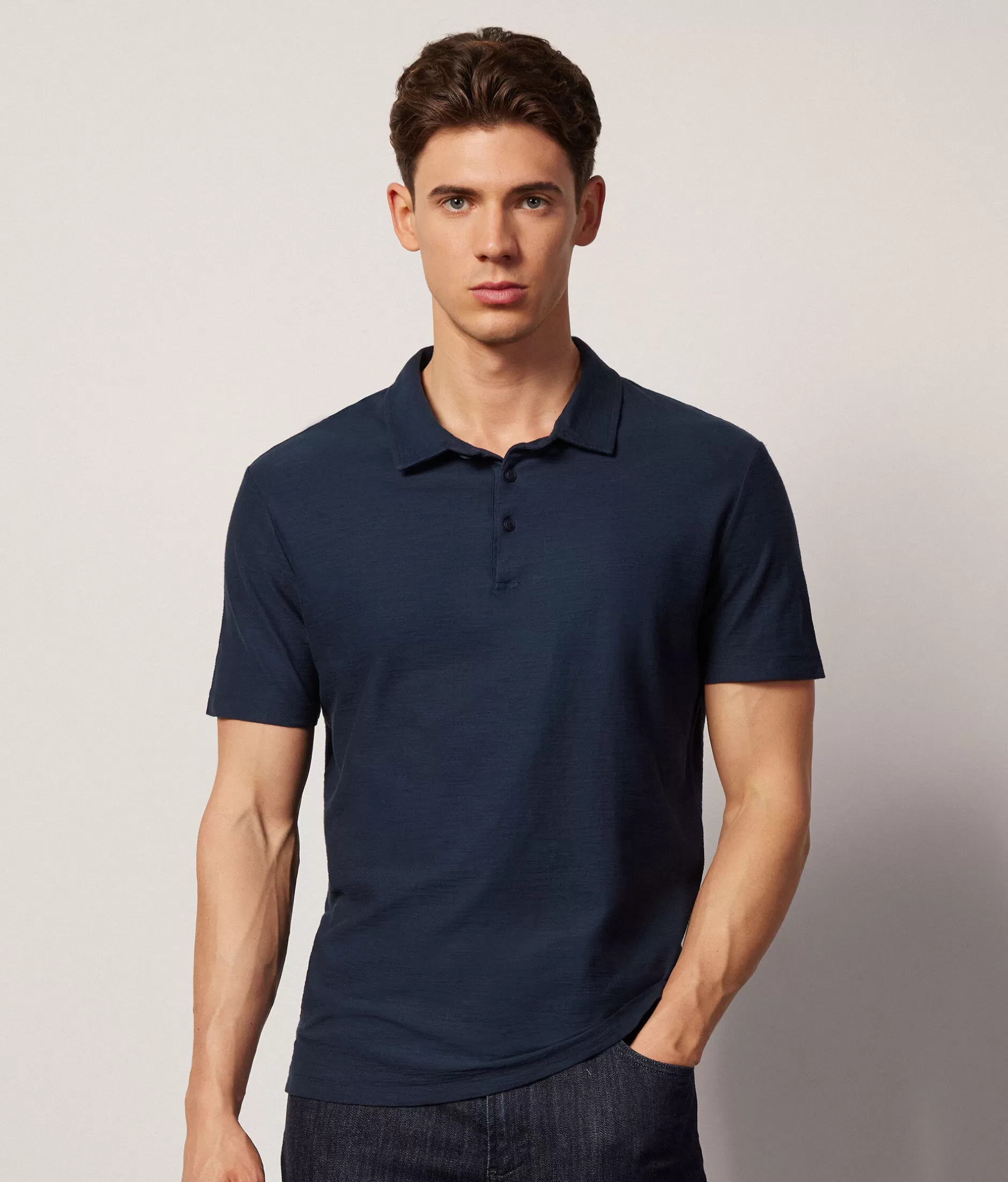 Cheap Falconeri Cotton Twist Polo Shirt blue -8019 - blue