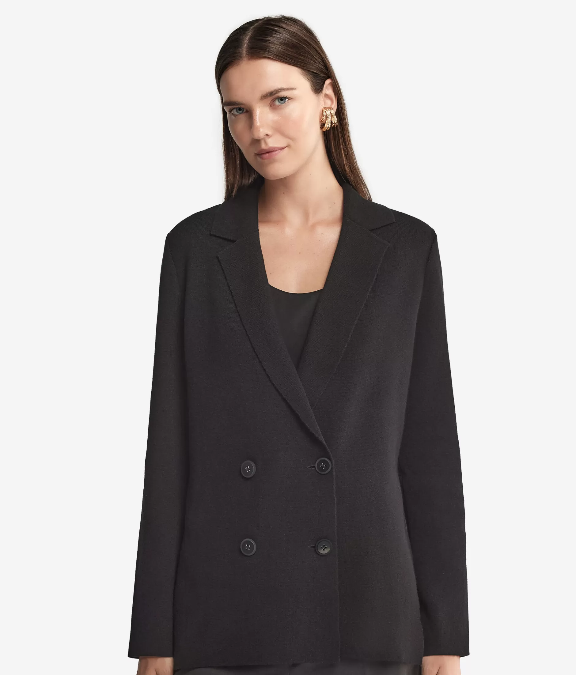 Clearance Falconeri Double-Breasted Ultrasoft Cashmere Jacket black -9107 - black