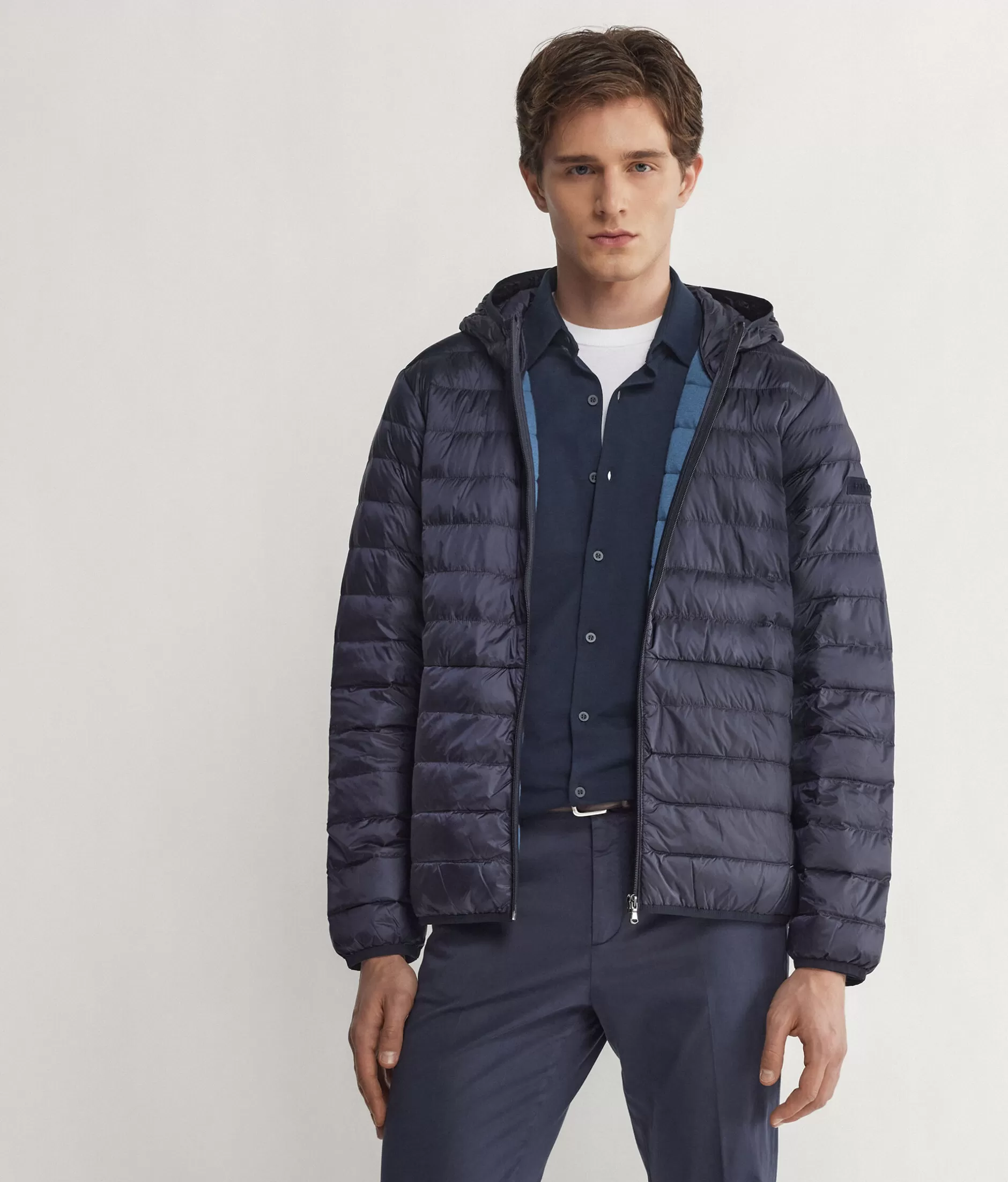 Best Sale Falconeri Hooded Cashmere Puffer Jacket blue -9400 - navy blue