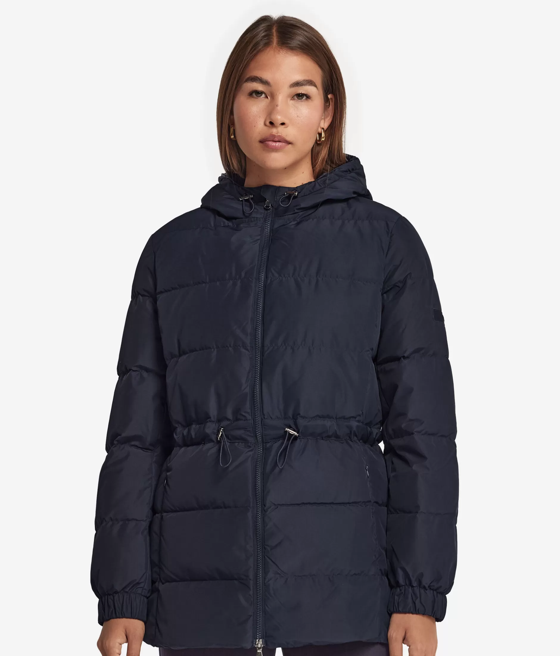 Fashion Falconeri Hooded Short Quilted Jacket blue -9400 - navy blue