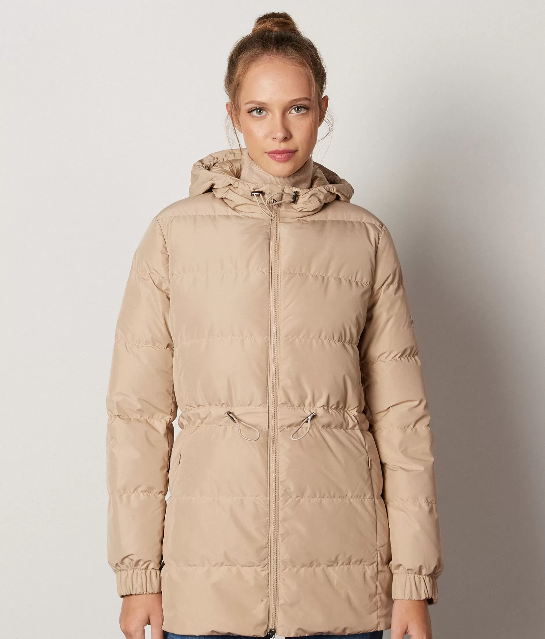 Outlet Falconeri Hooded Short Quilted Jacket natural -8646 - light vanilla