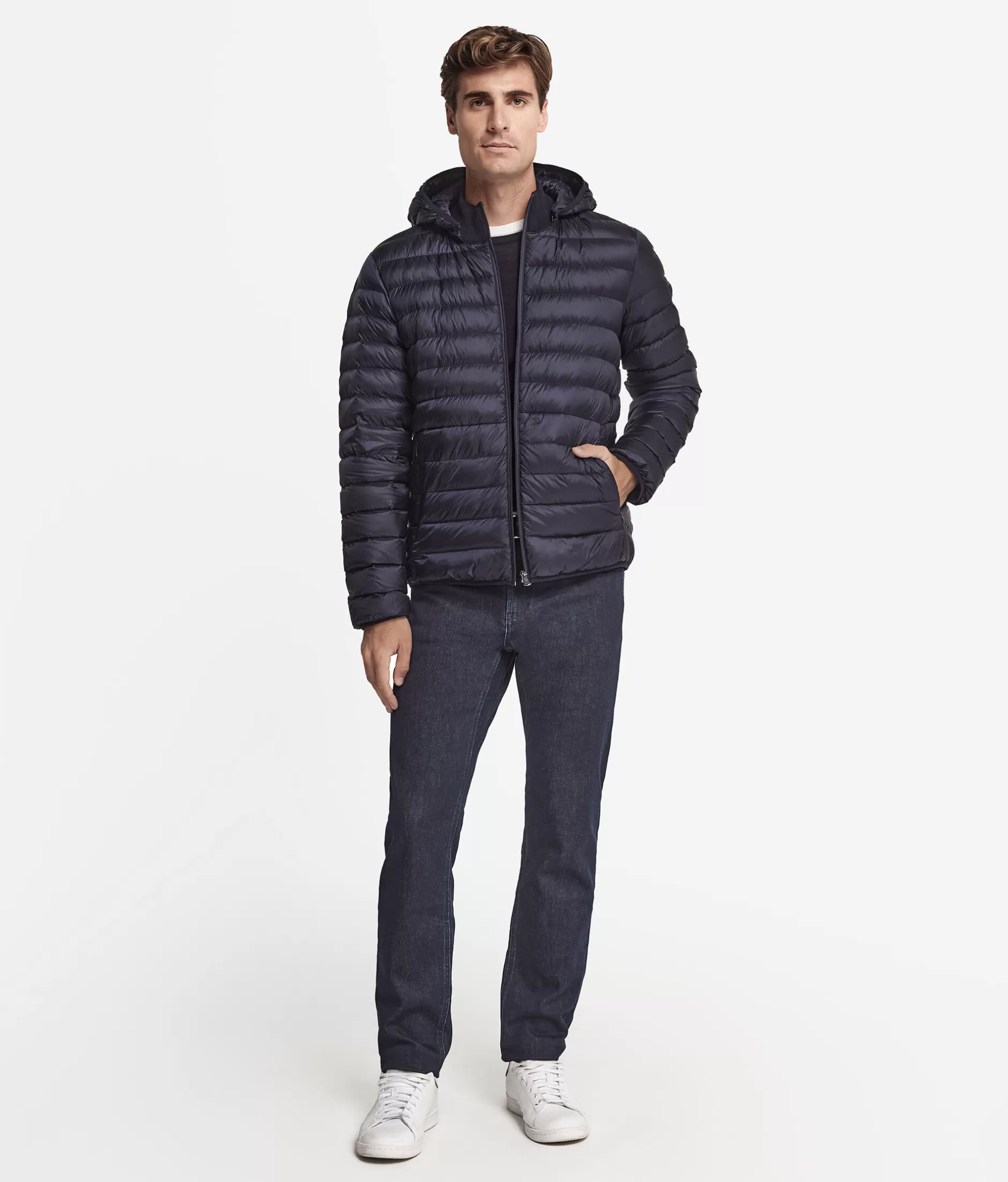 New Falconeri Light Short Quilted Jacket With Cashmere Inner Lining blue -9400 - navy blue