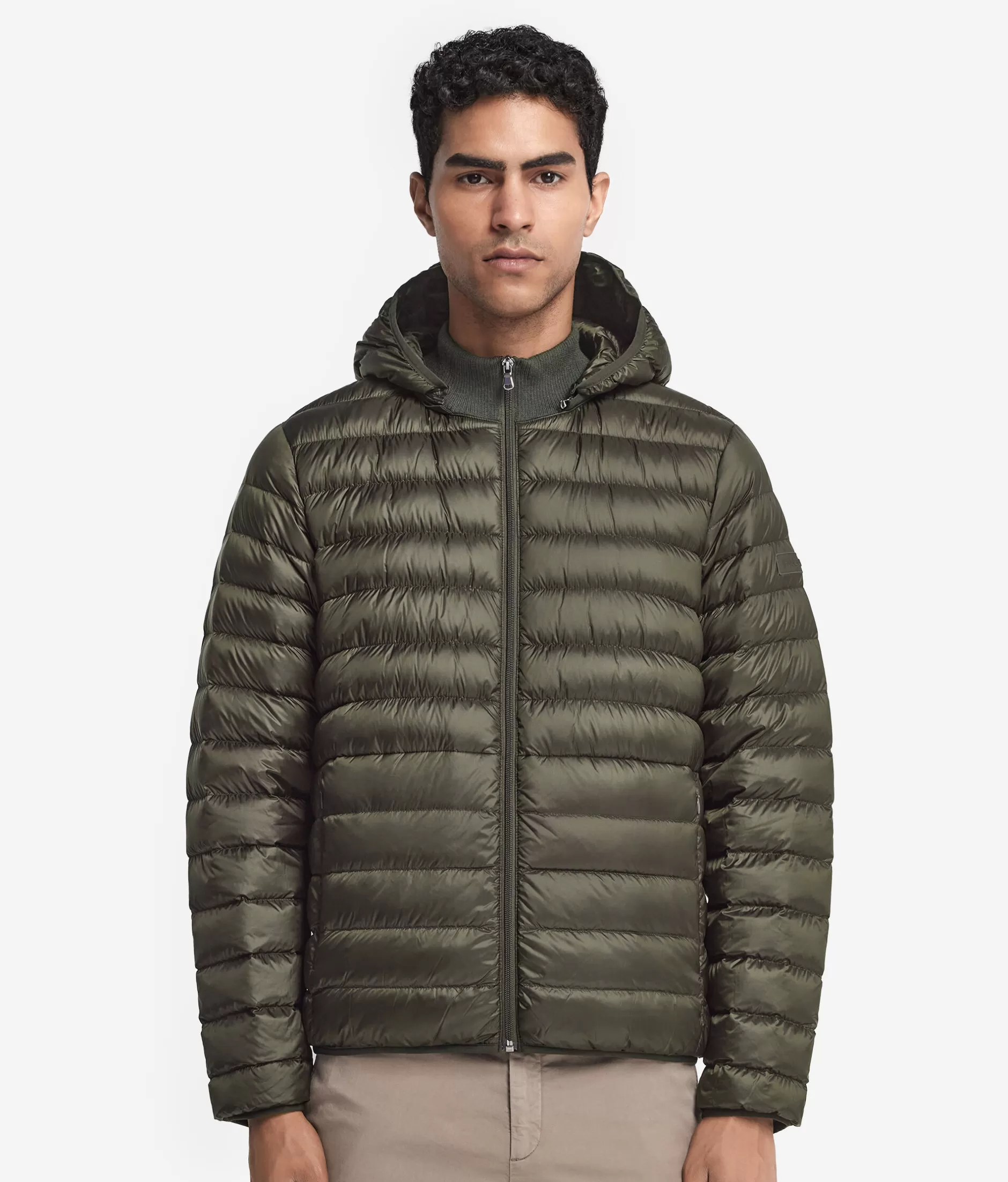 Clearance Falconeri Light Short Quilted Jacket With Cashmere Inner Lining dark green -9055 - dark camo