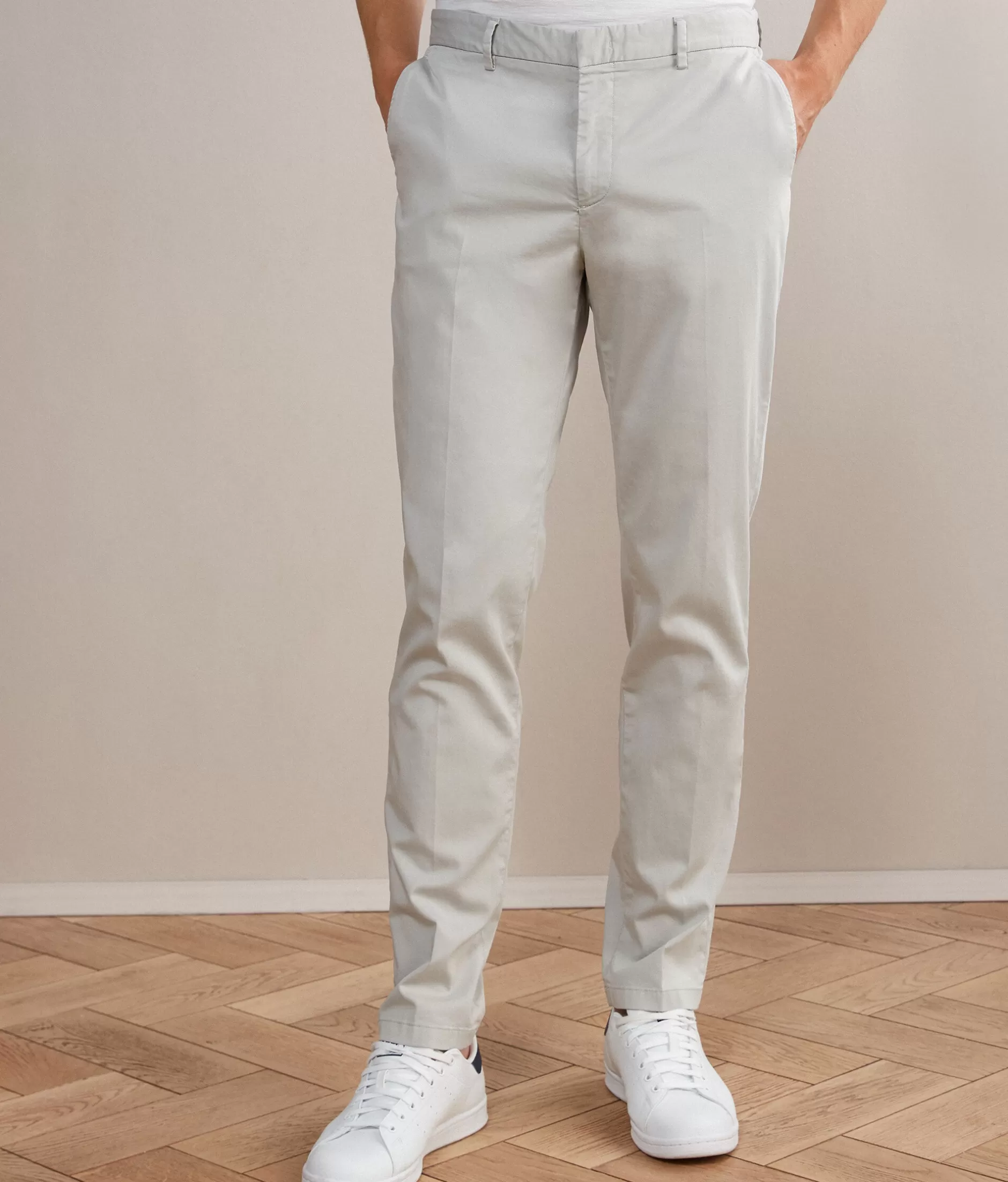 Fashion Falconeri Lightweight Chino Pants pale grey -8783 - ice