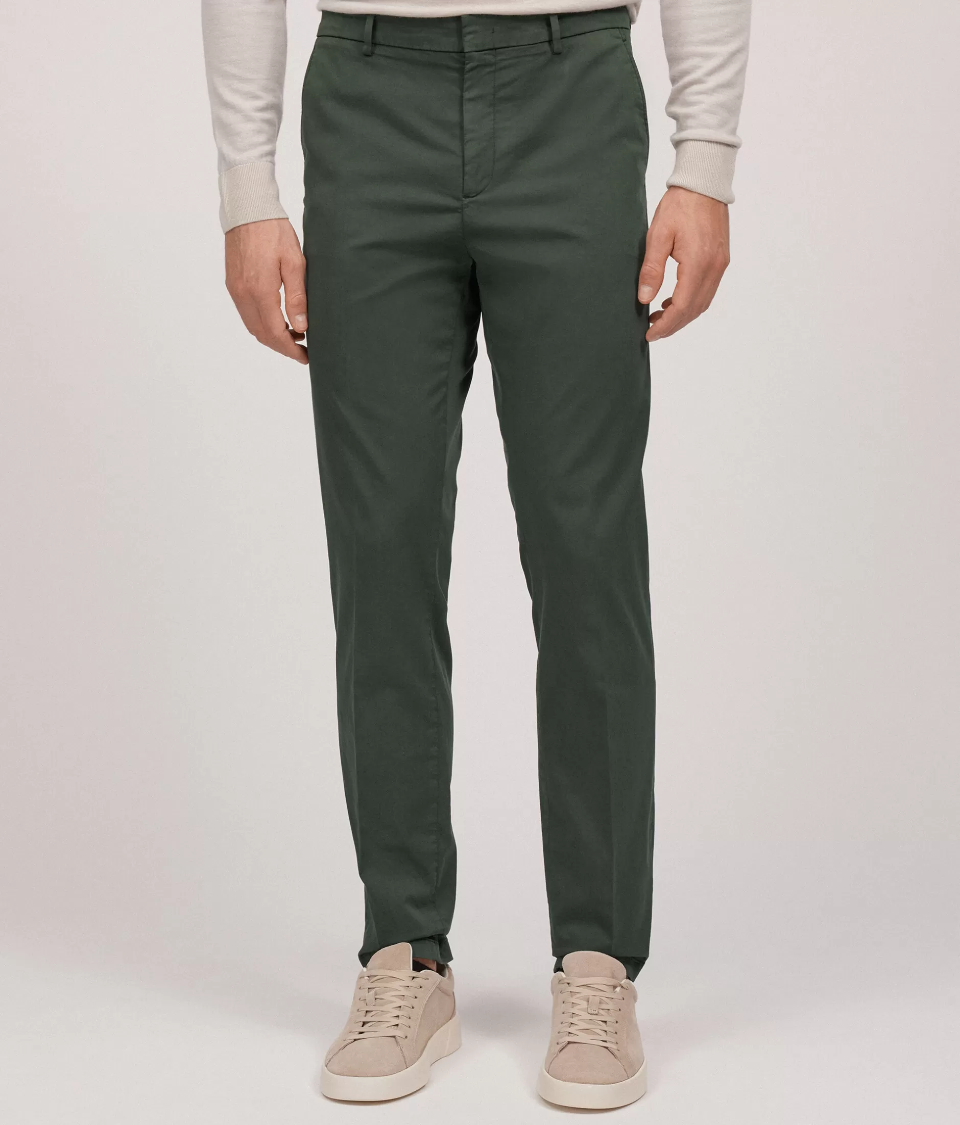 Cheap Falconeri Lightweight Chino Pants dark green -8878 - garment-dyed oregano