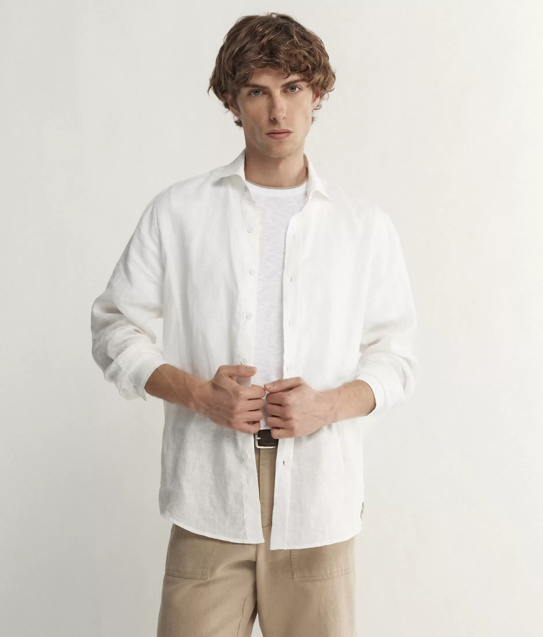 Fashion Falconeri Linen Shirt white -8078 - white