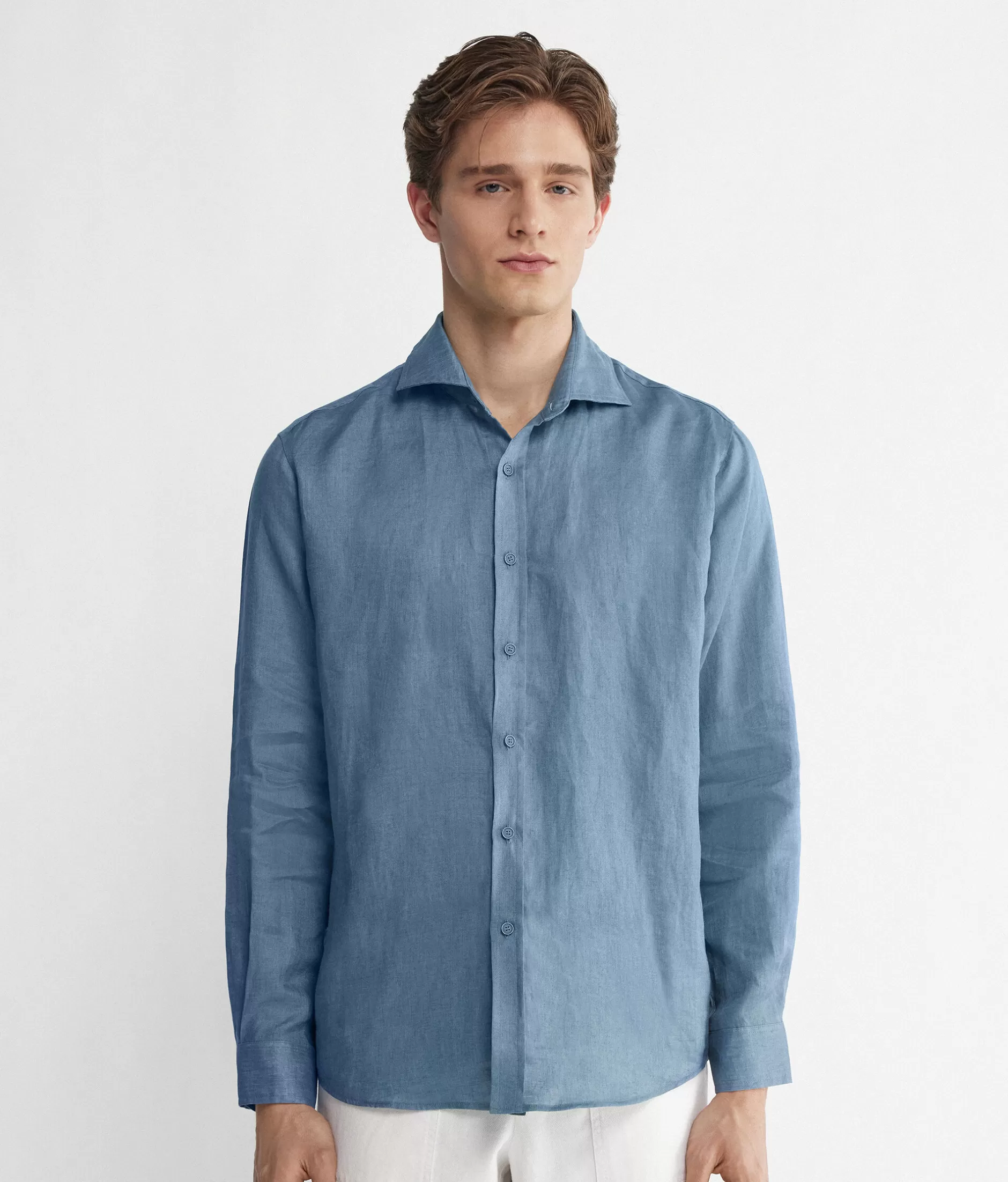 Cheap Falconeri Linen Shirt blue -8081 - denim