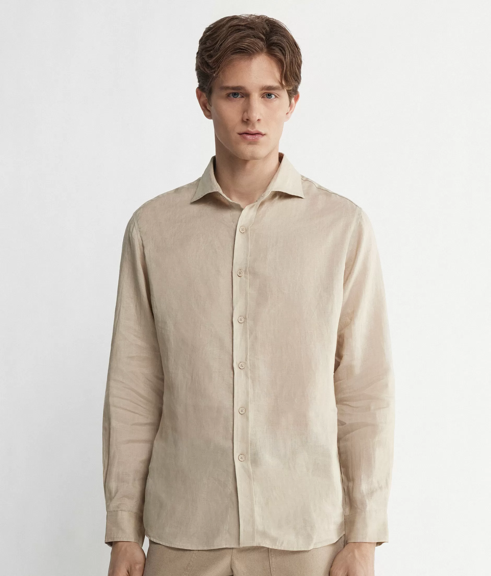 Cheap Falconeri Linen Shirt natural -8600 - almond