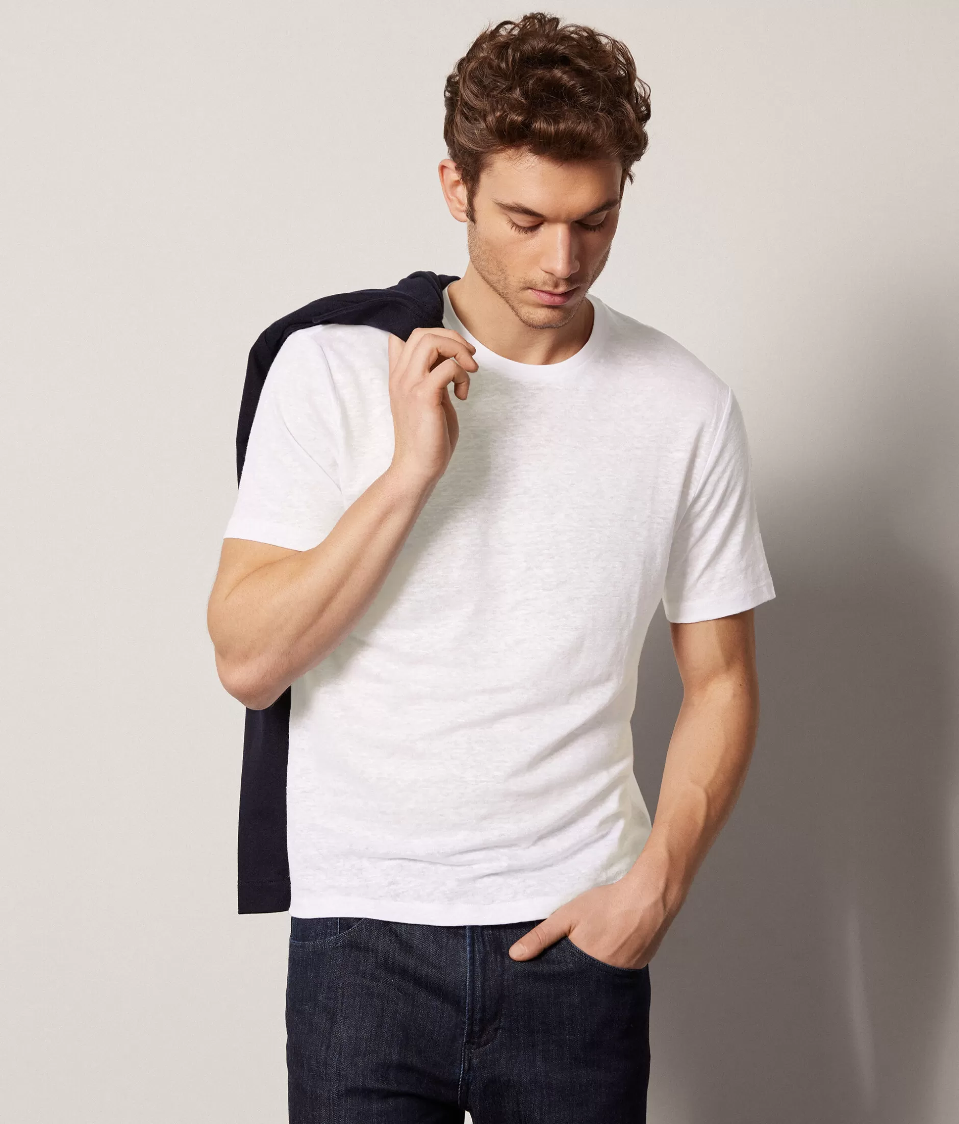 New Falconeri Linen T-shirt white -8078 - white