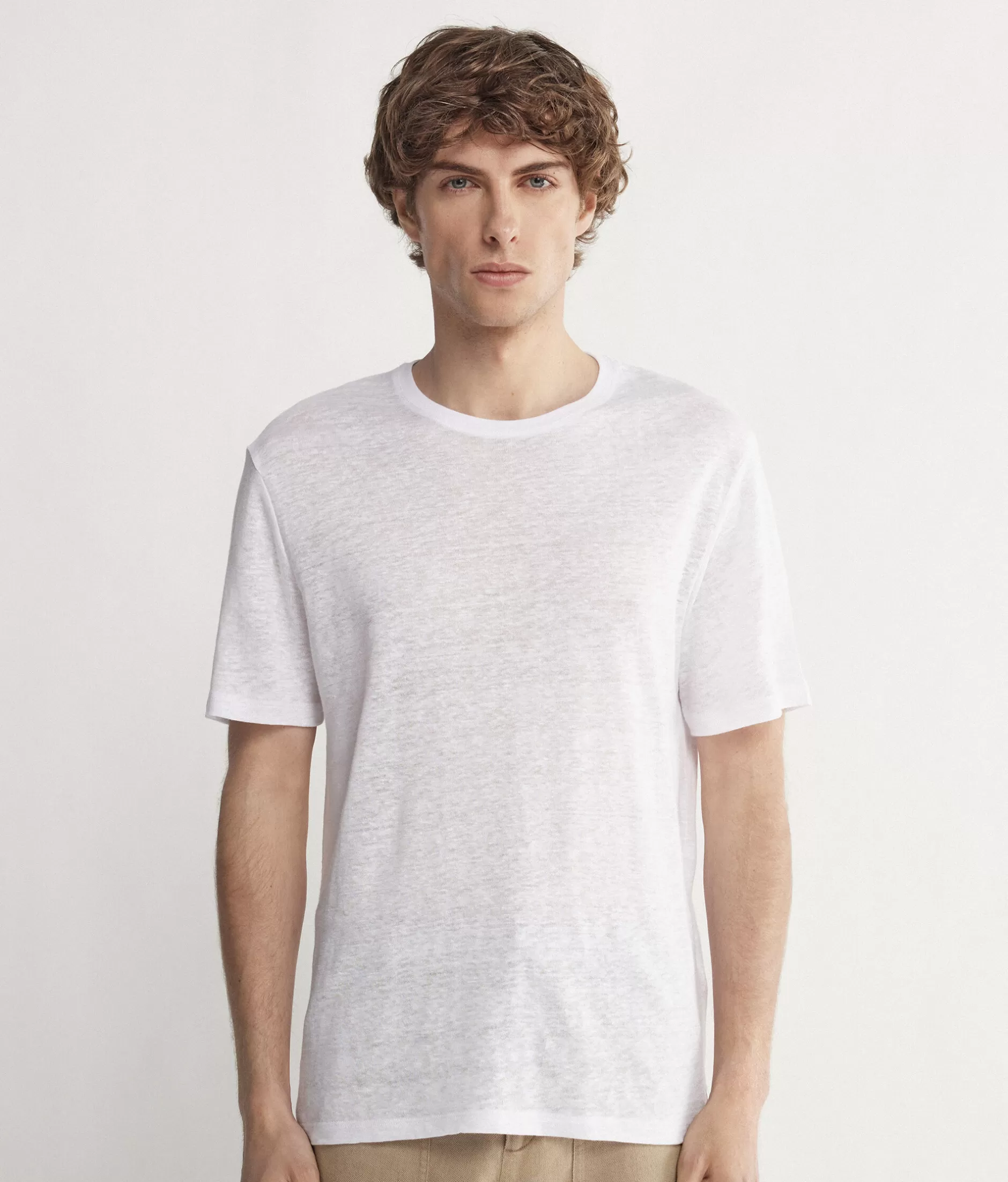 Sale Falconeri Linen T-Shirt white -8078 - white