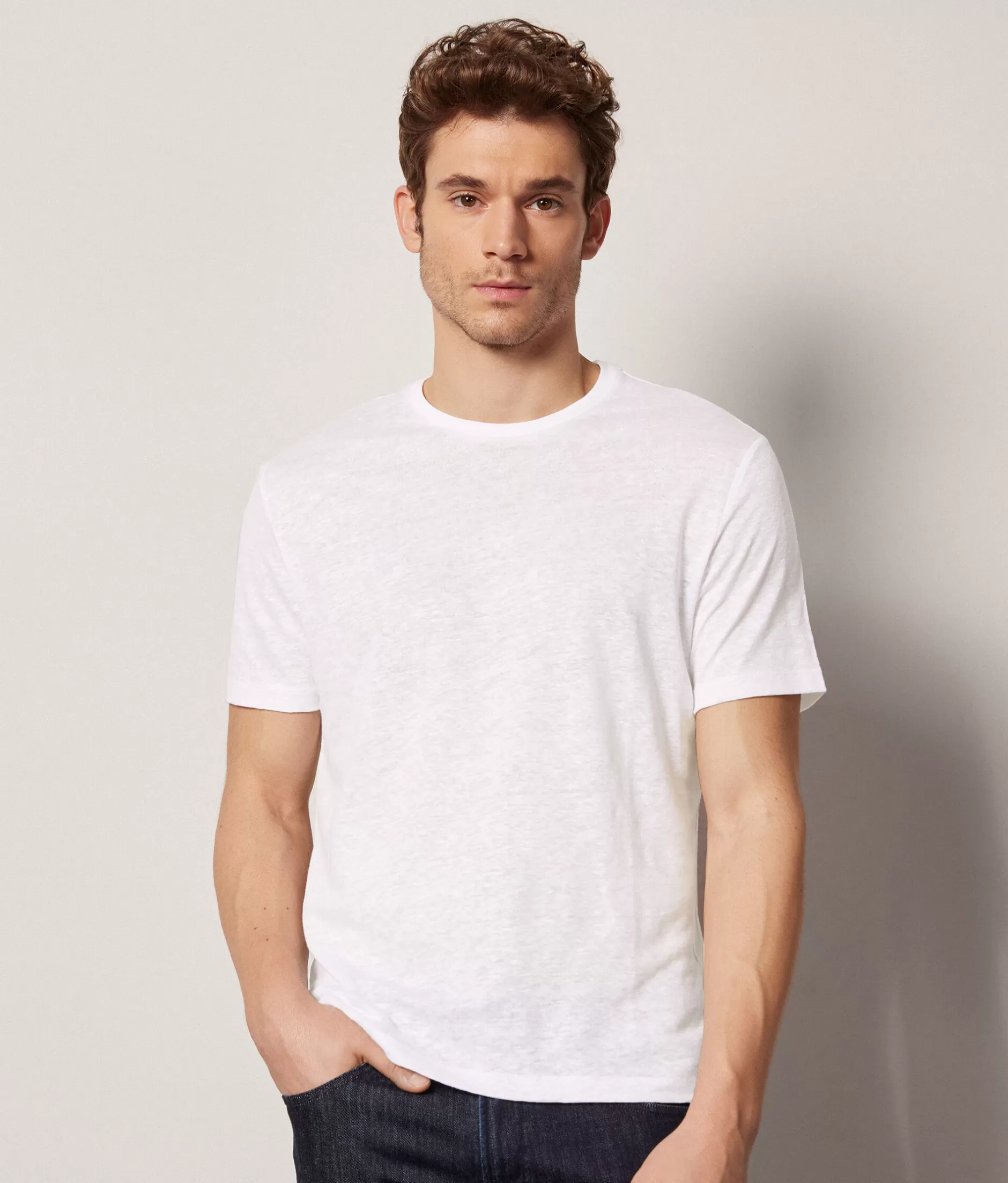 New Falconeri Linen T-shirt white -8078 - white