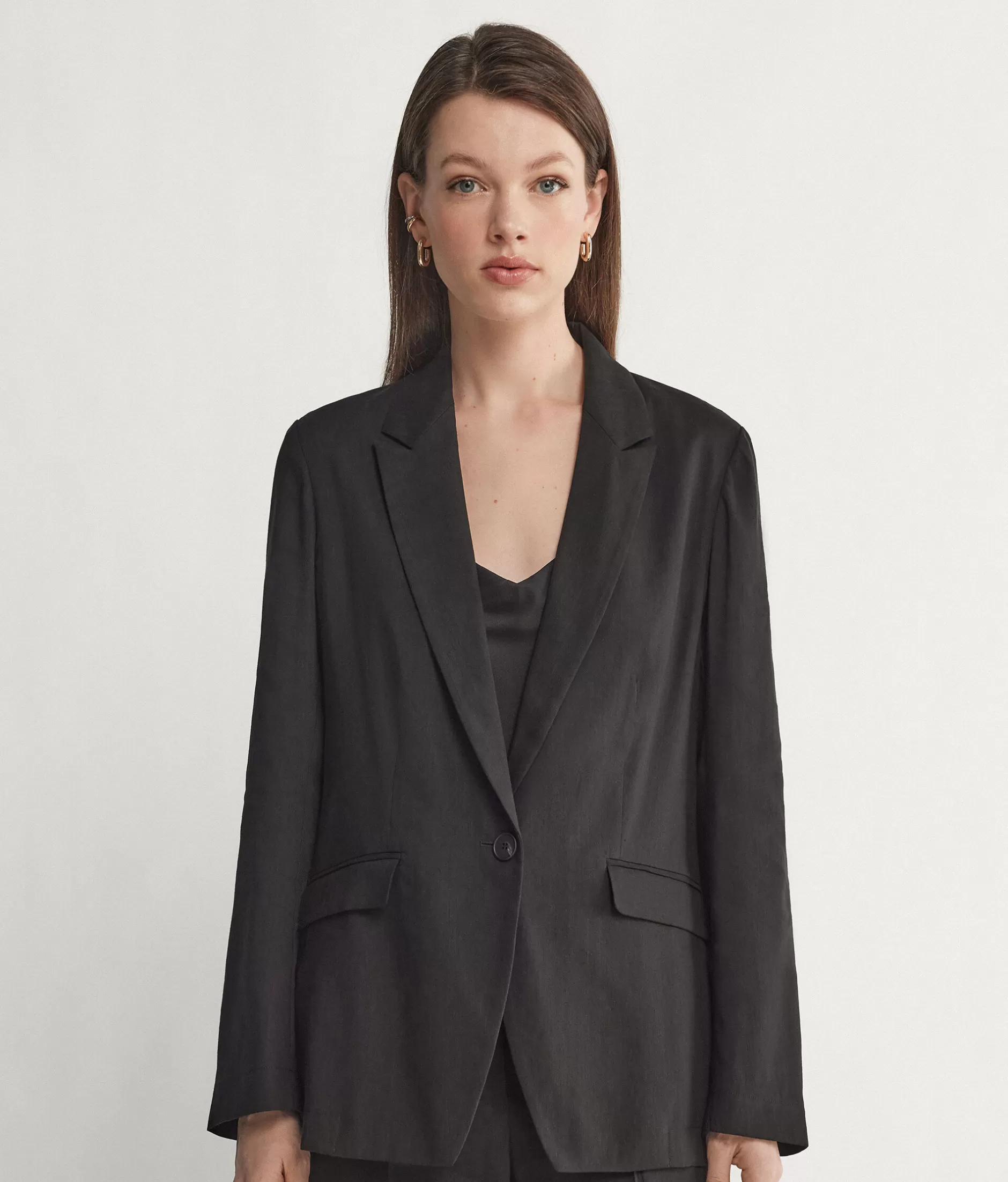 Flash Sale Falconeri Linen Viscose Single-Breasted Jacket black -9107 - black