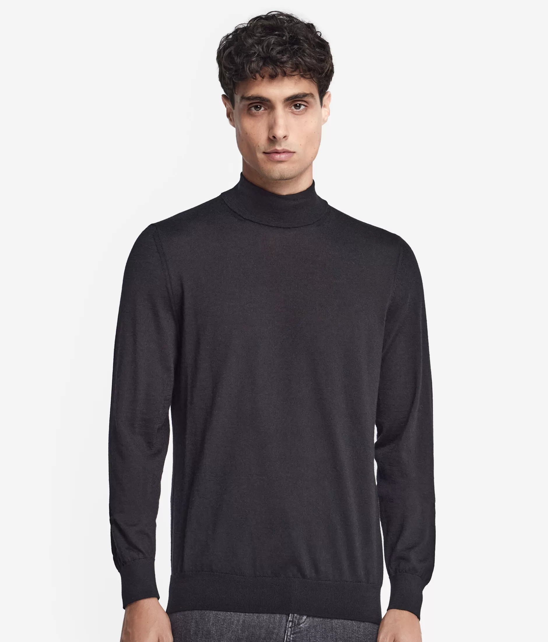 Outlet Falconeri Long-Sleeved Cashmere Mock Sweater black -9107 - black