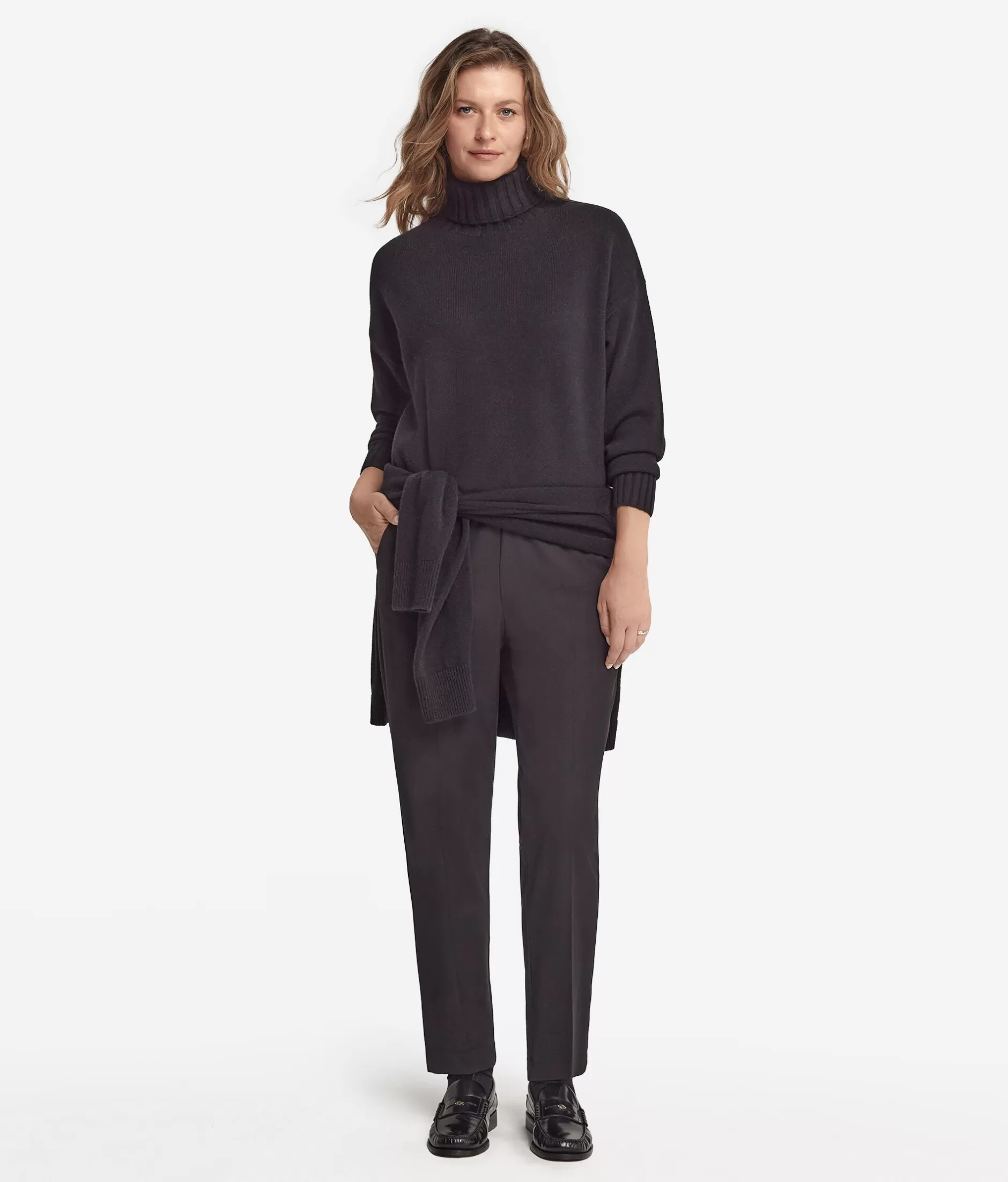 New Falconeri Oversized Turtleneck Sweater In Ultrasoft Cashmere black -9107 - black