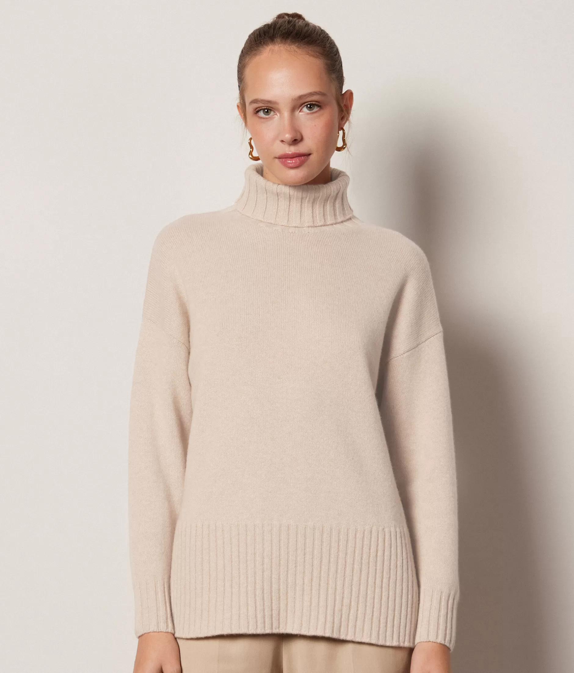 Cheap Falconeri Oversized Turtleneck Sweater In Ultrasoft Cashmere natural -8646 - light vanilla