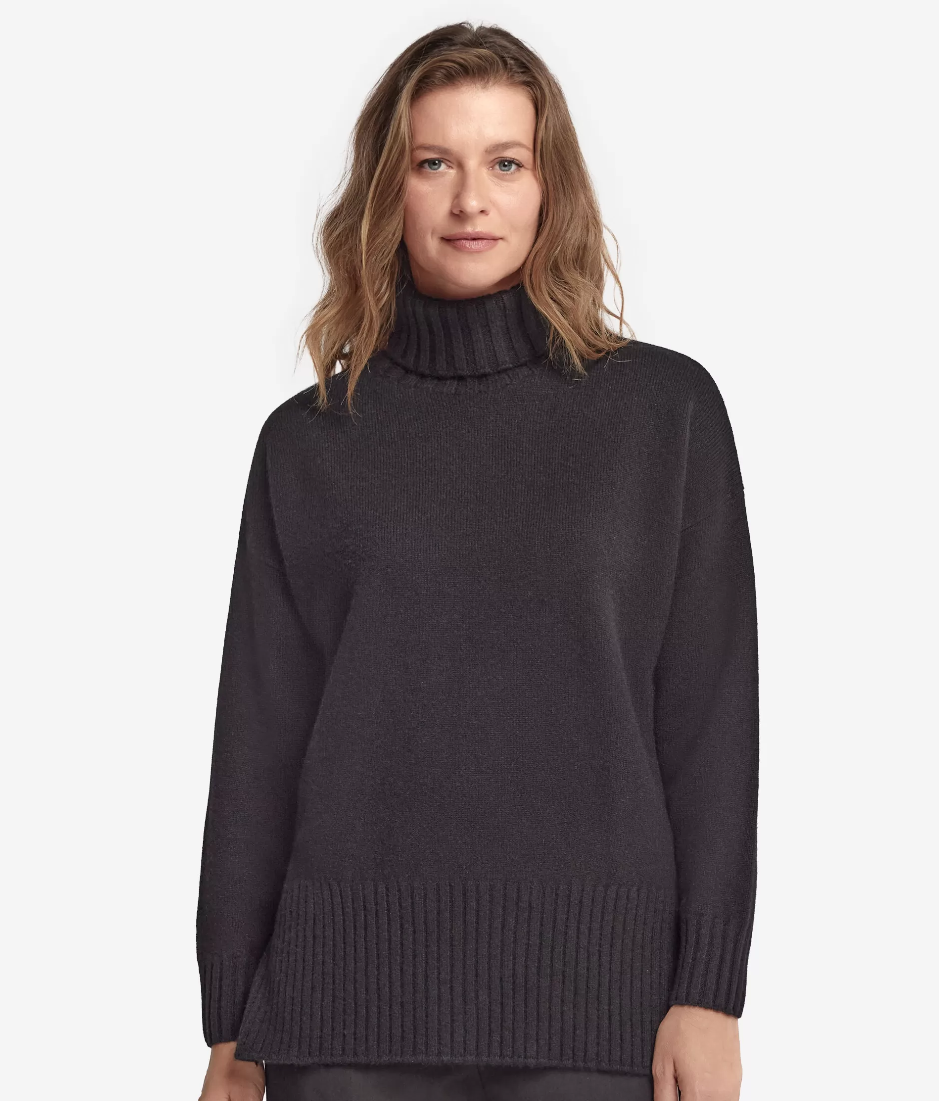 New Falconeri Oversized Turtleneck Sweater In Ultrasoft Cashmere black -9107 - black