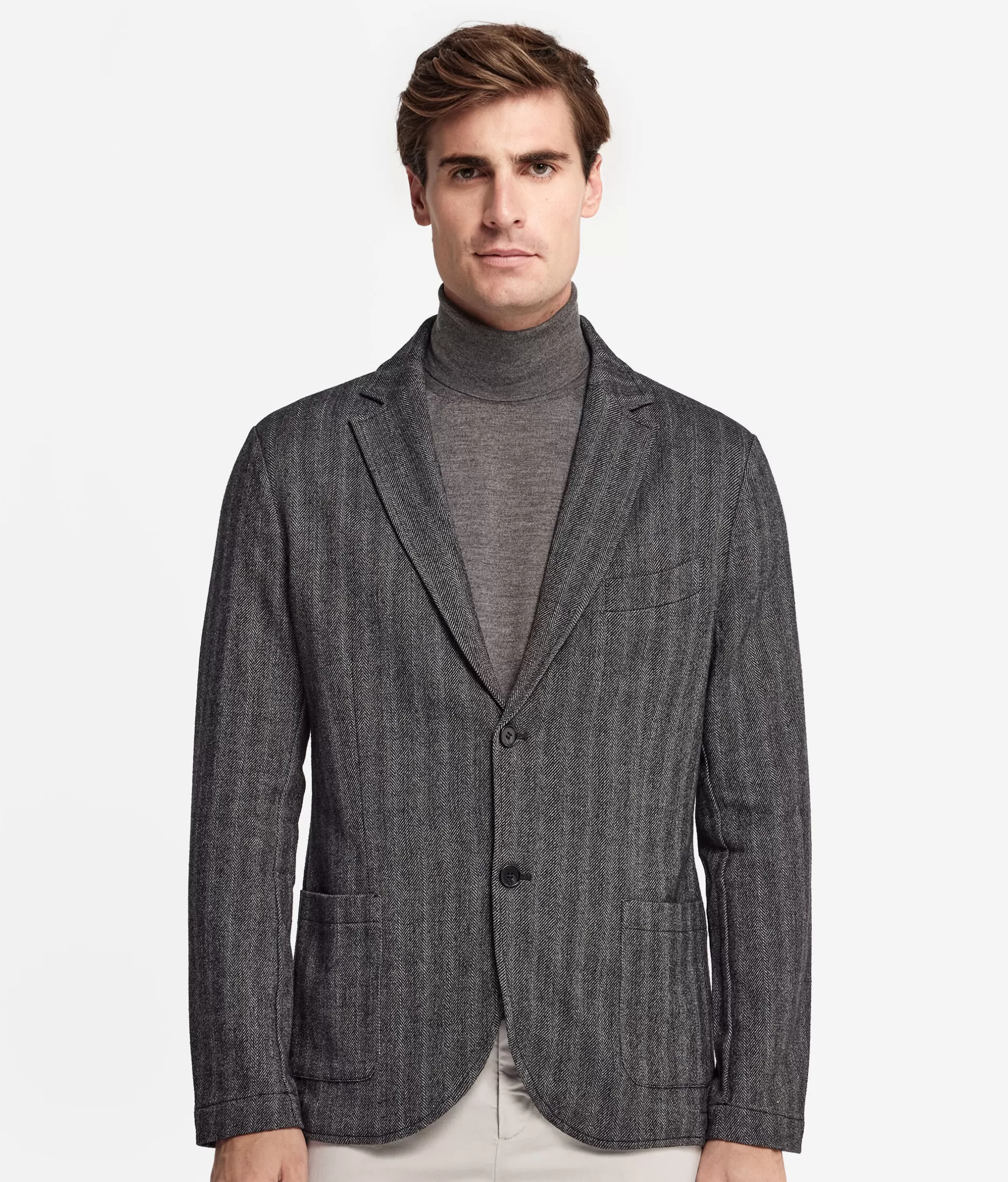 Store Falconeri Pinstripe Wool Jersey Jacket grey -8000 - anthracite