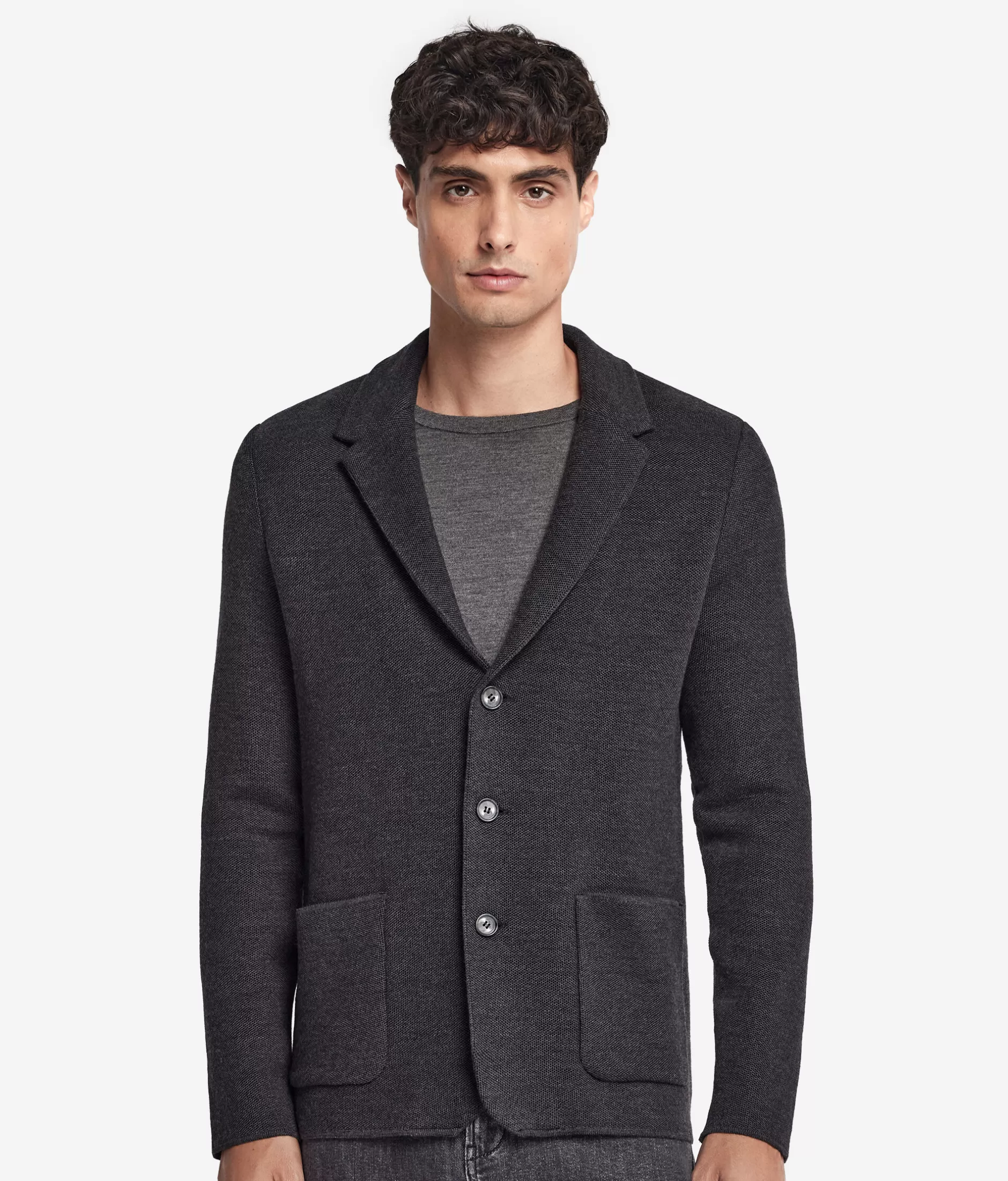 Store Falconeri Piqué Jacket grey -8000 - anthracite