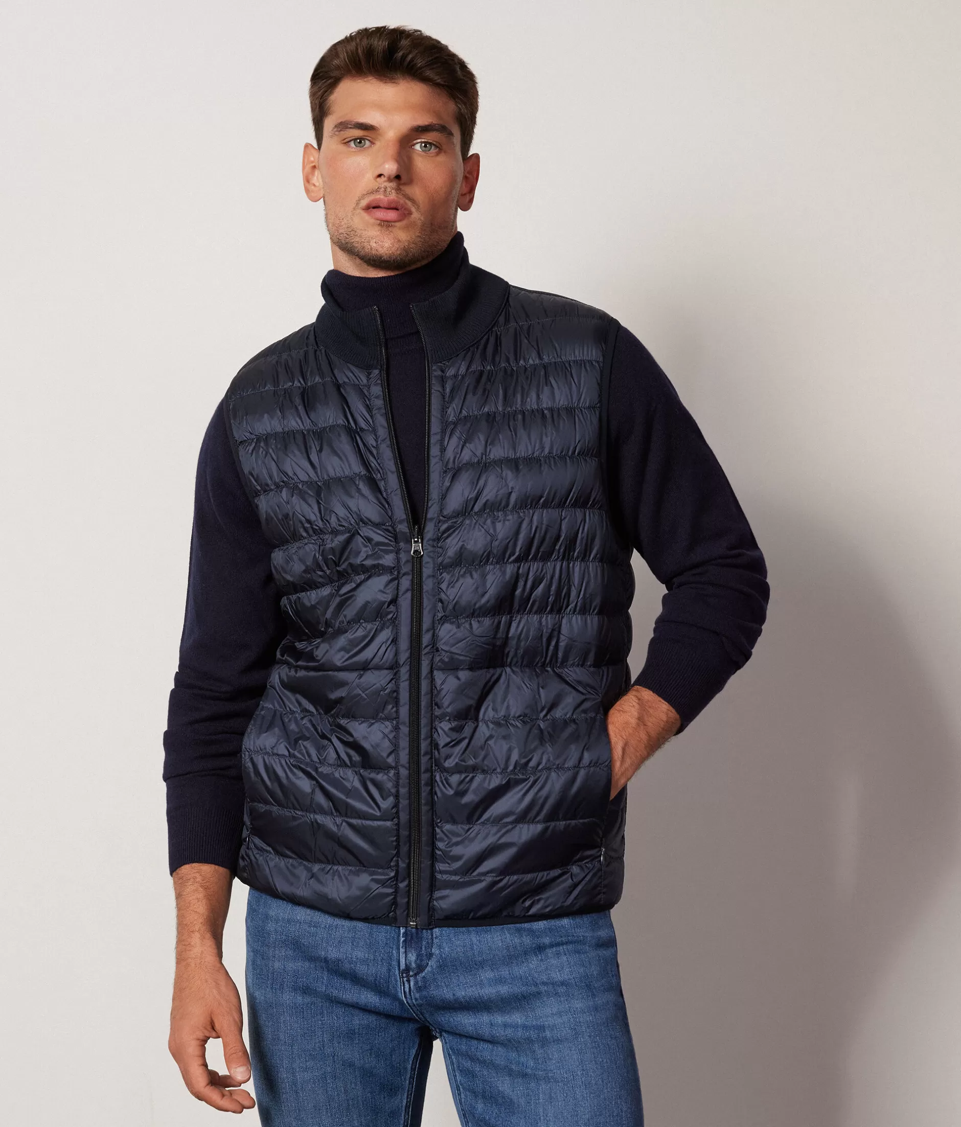 Flash Sale Falconeri Reversible Cashmere Down Vest blue -9400 - navy blue