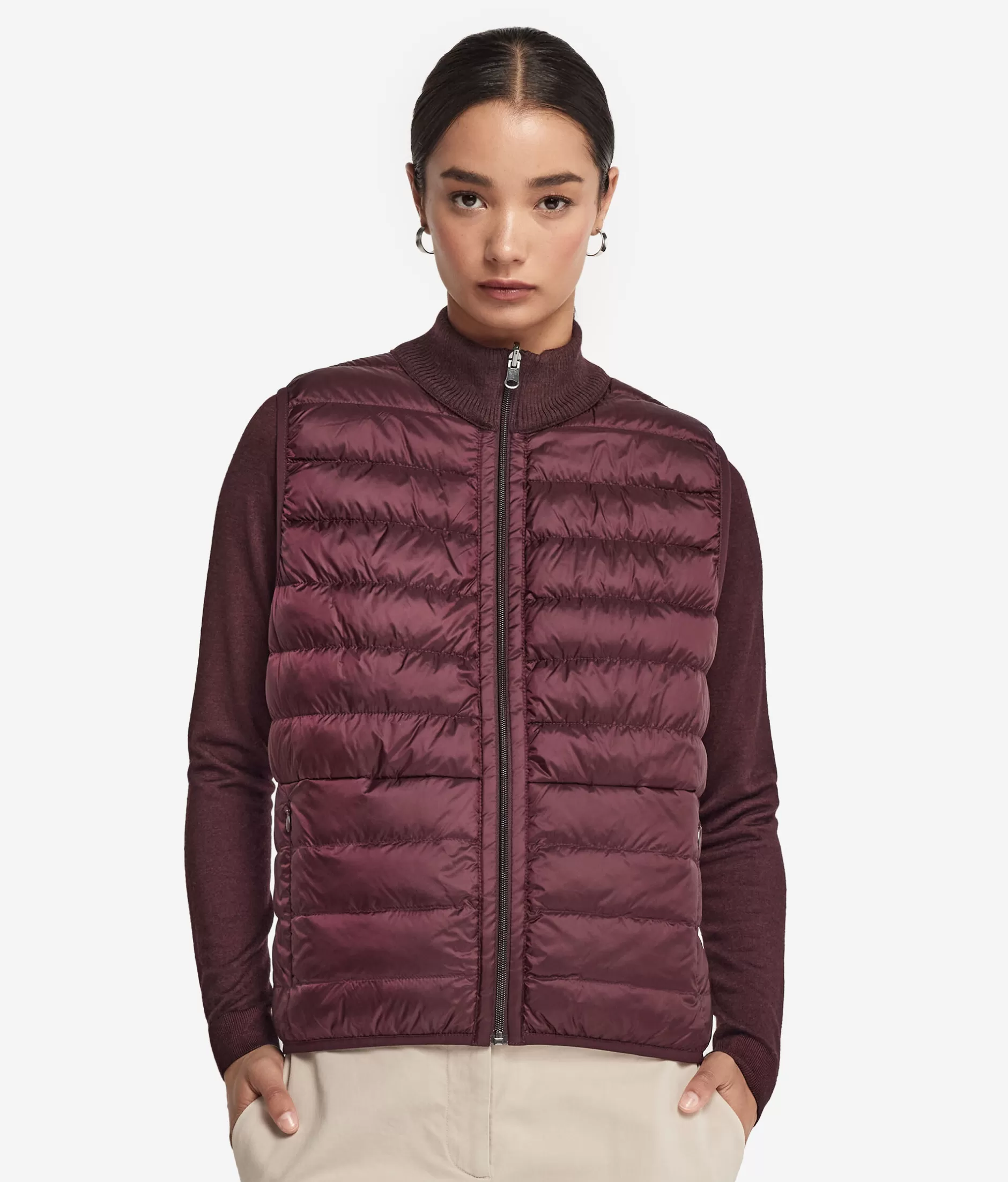 New Falconeri Reversible Cashmere Down Vest burgundy -9076 - ebony