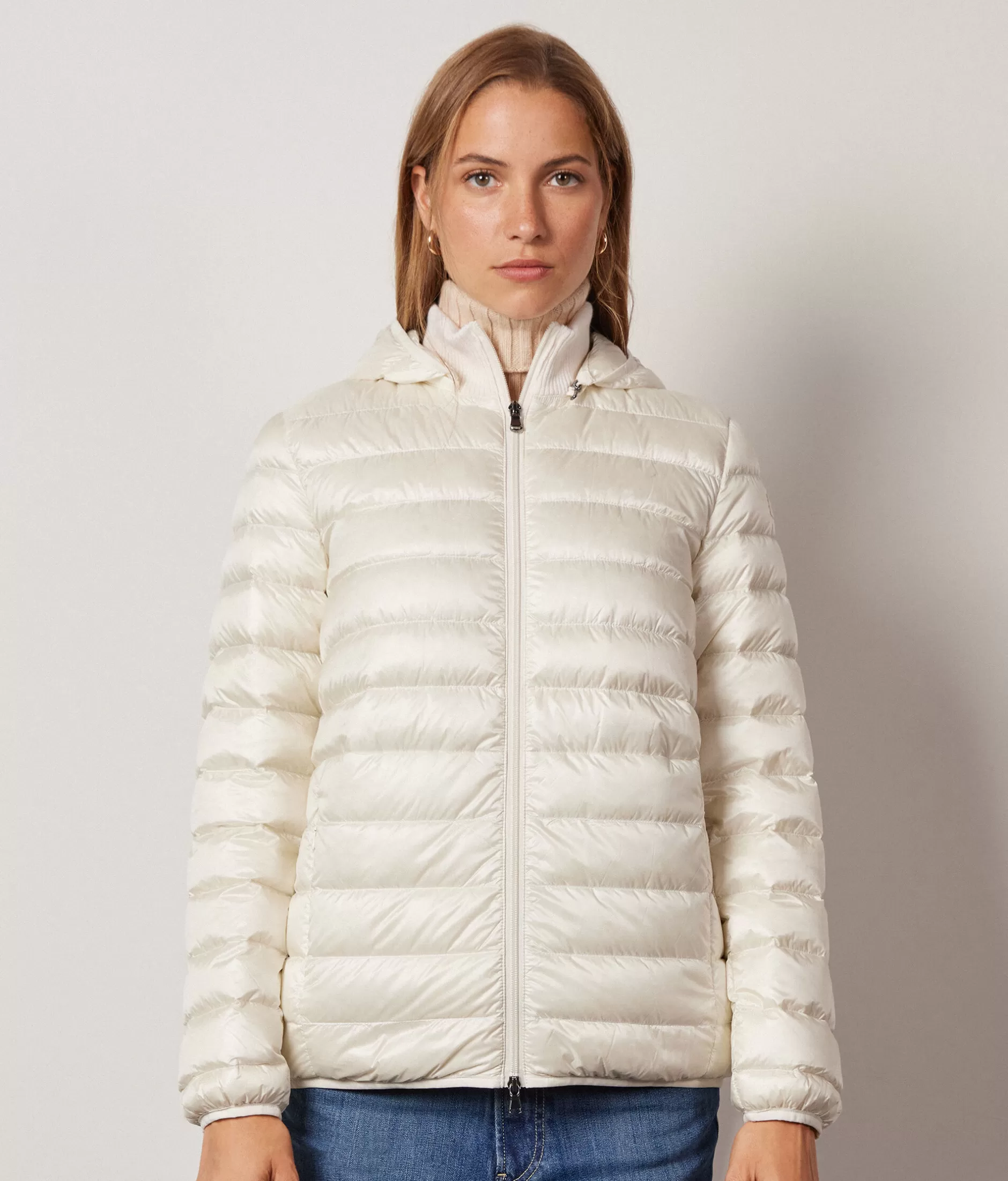 Discount Falconeri Short Quilted Jacket With Removable Hood white -8005 - bow